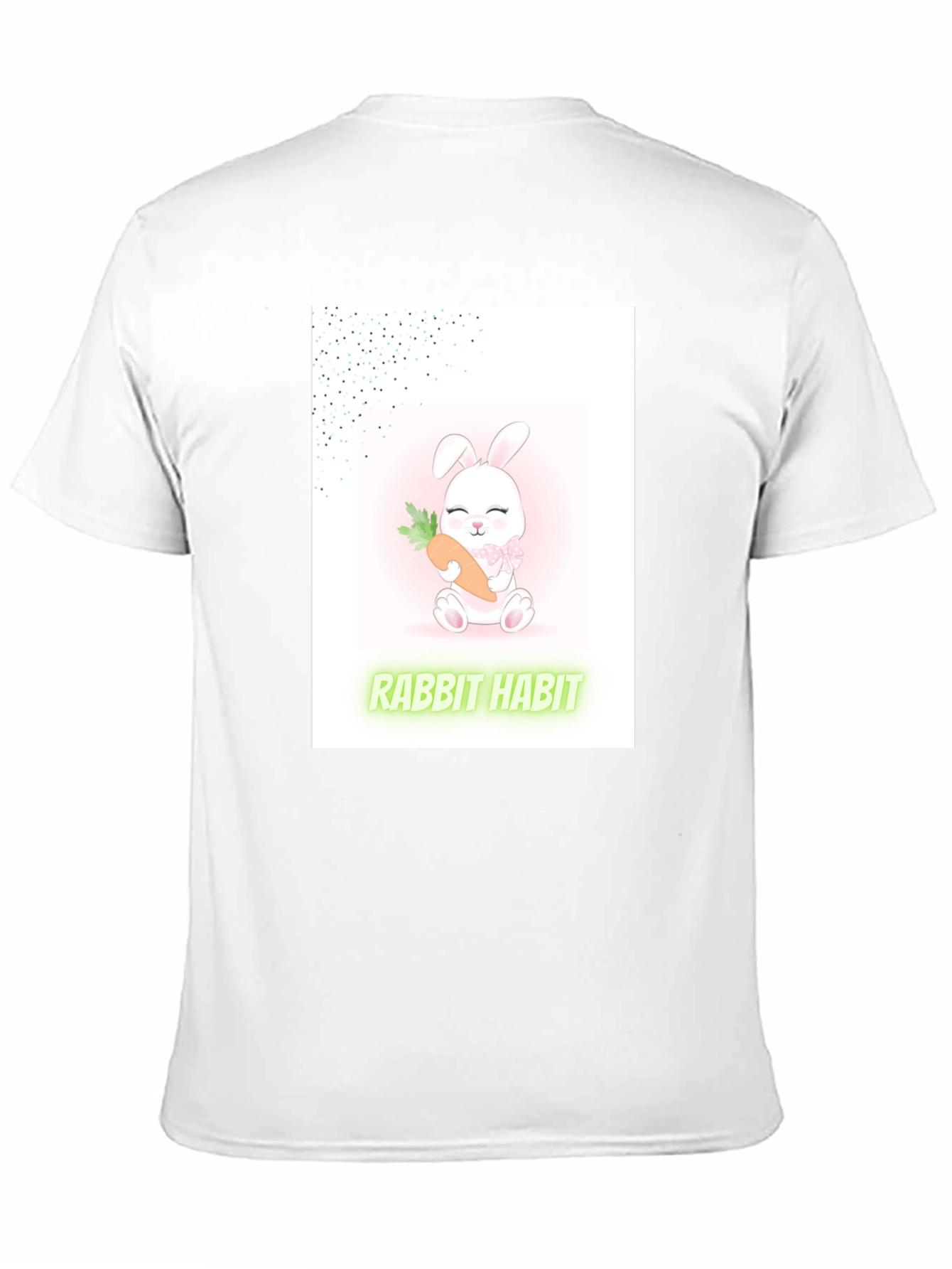 Black Cute Rabbit Habit Graphic Tee - Trendy Unisex T-Shirt view 11