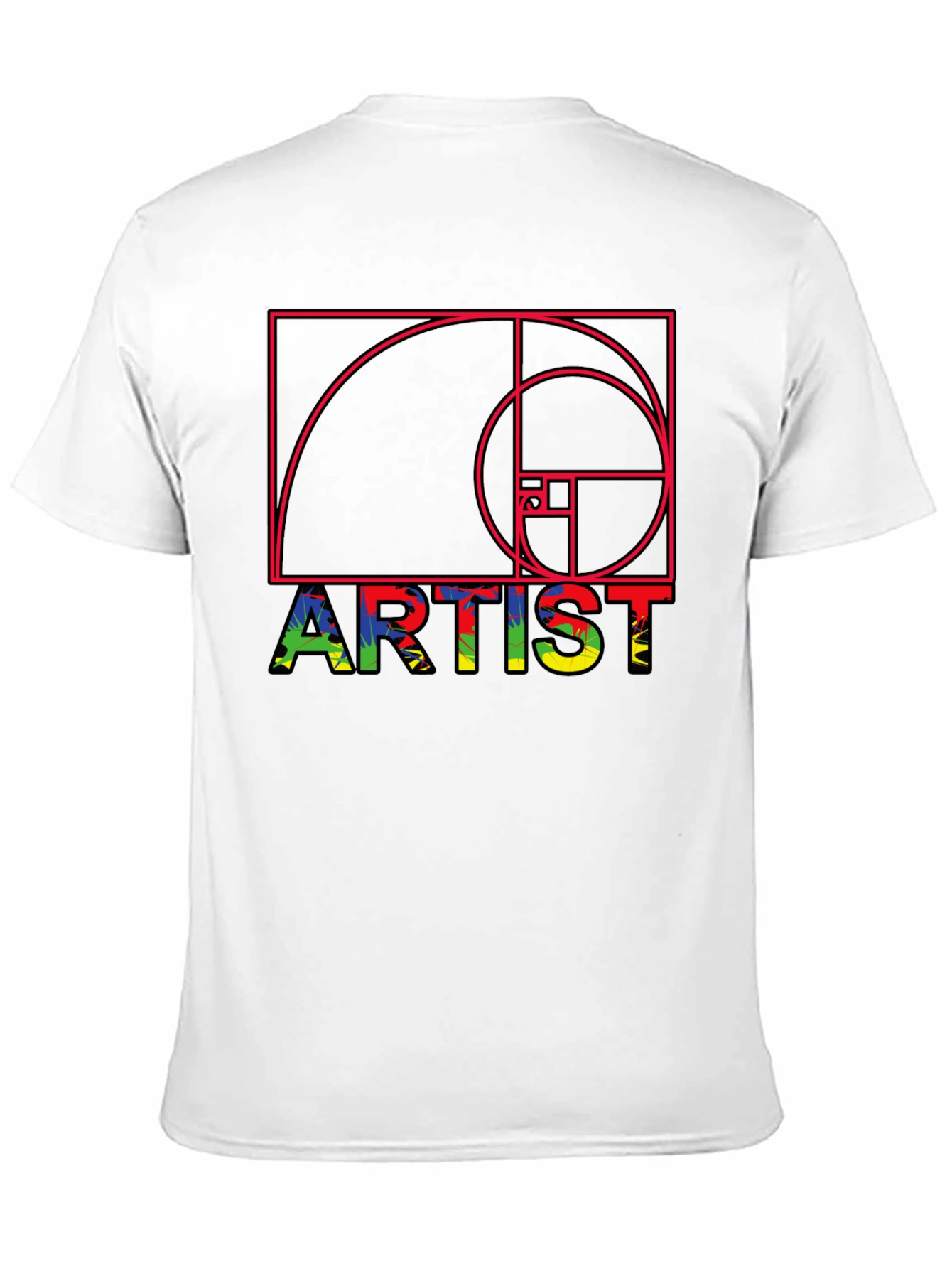 Black Artist Fibonacci Sequence Graphic Tee - Unique Design view 11