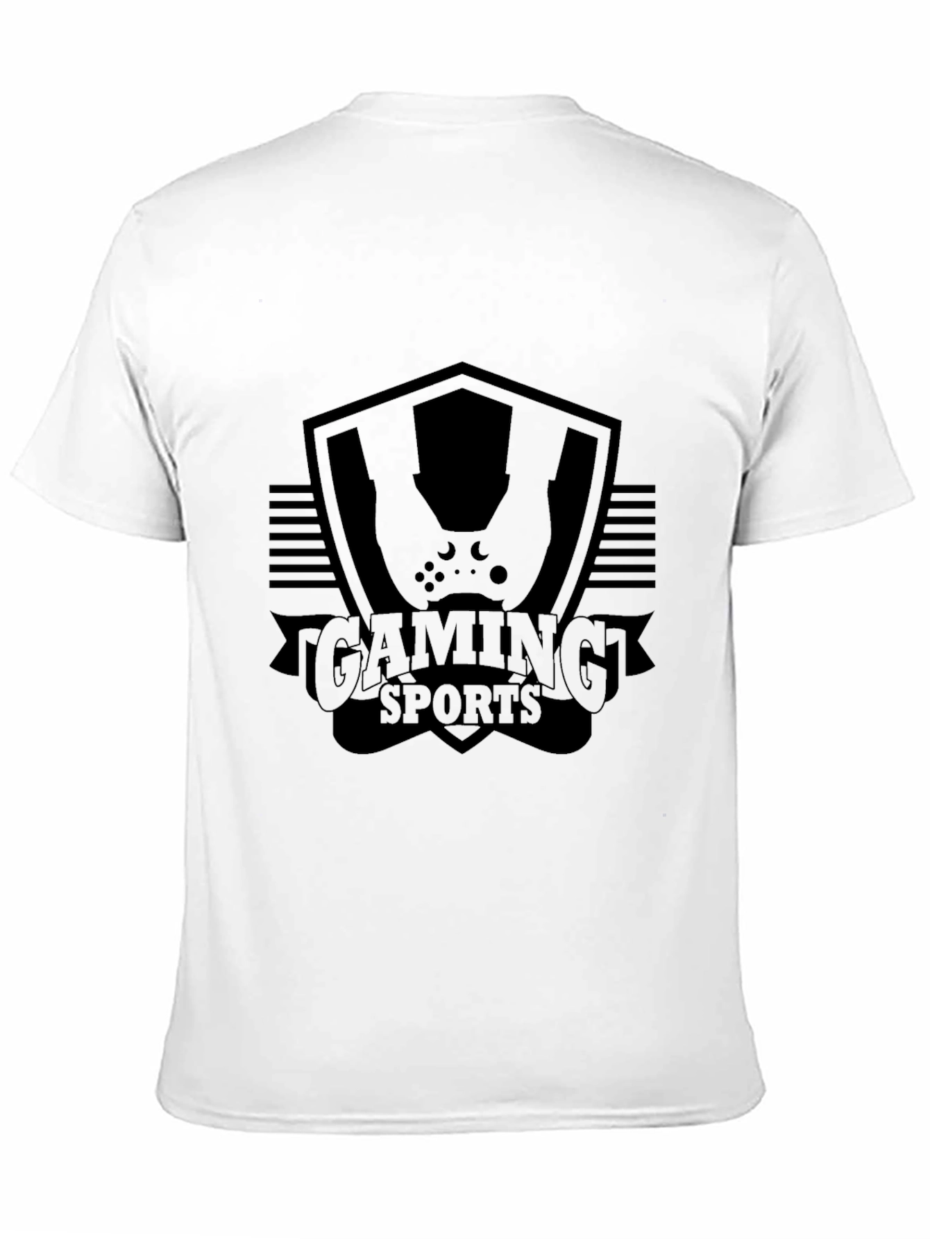 Black Gaming Sports Black T-Shirt view 11
