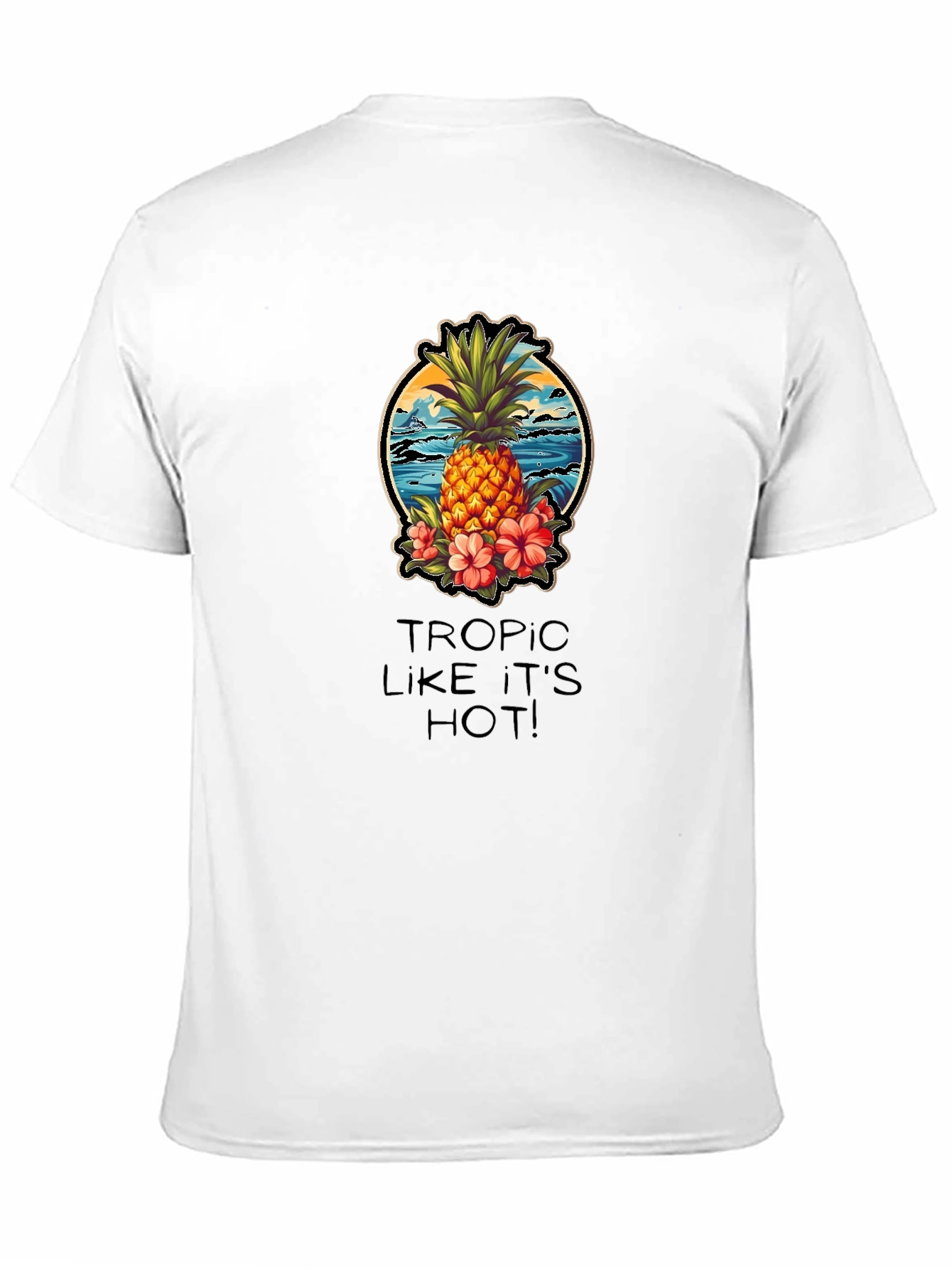 Black Tropical Pineapple Graphic Tee - Tropic Like It's Hot! view 11