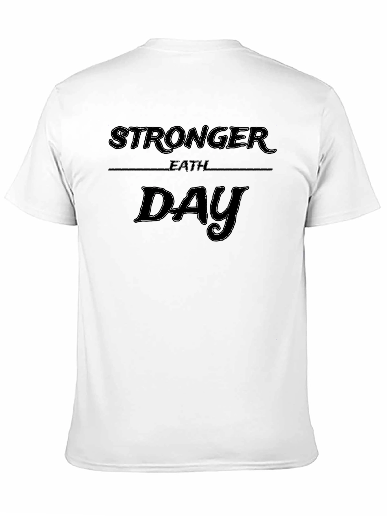 Black Stronger Than Yesterday Black T-Shirt view 11