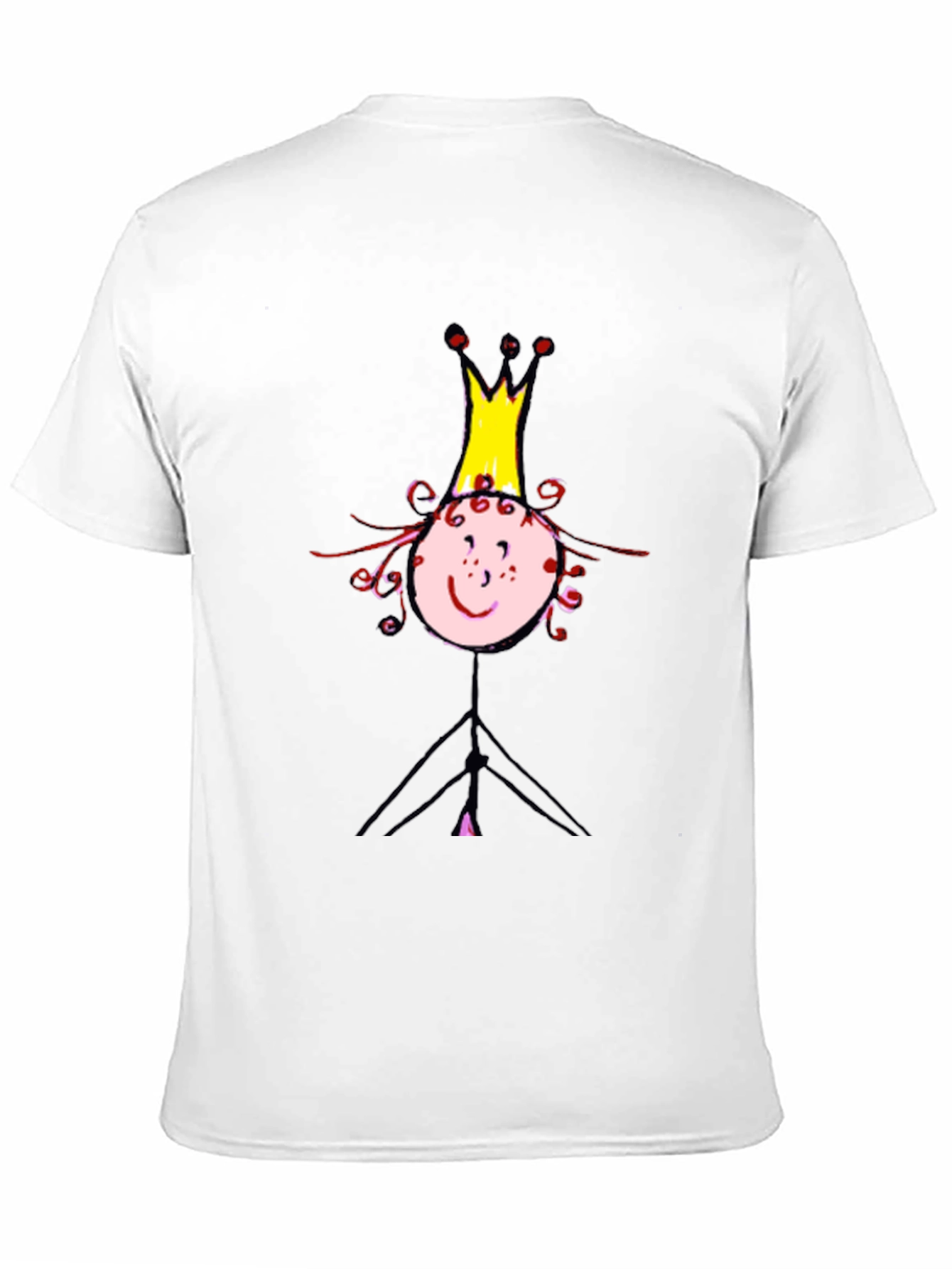 Black Fun Princess Stick Figure Graphic Tee view 11