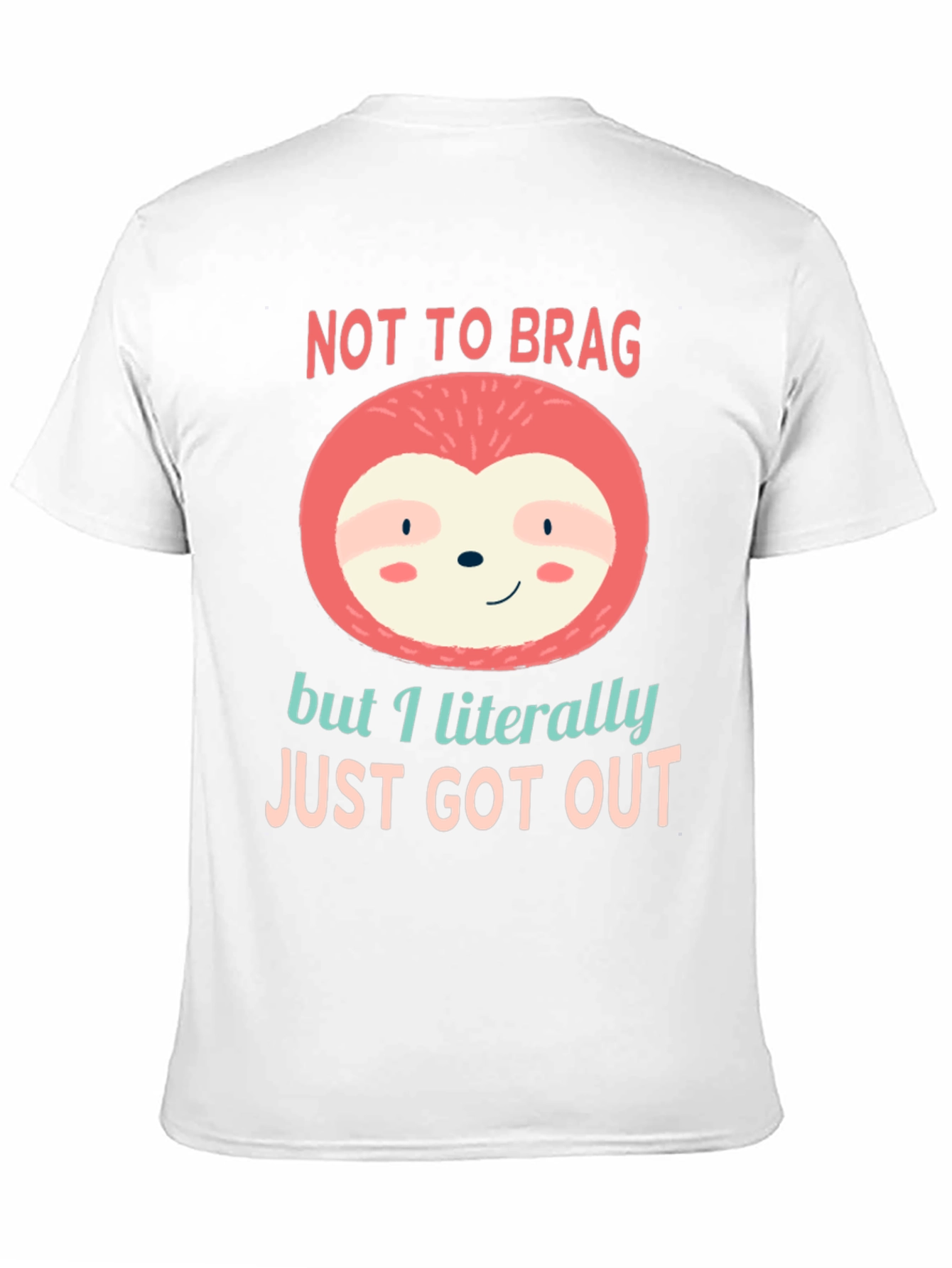 Black Not to Brag Sloth T-Shirt view 11
