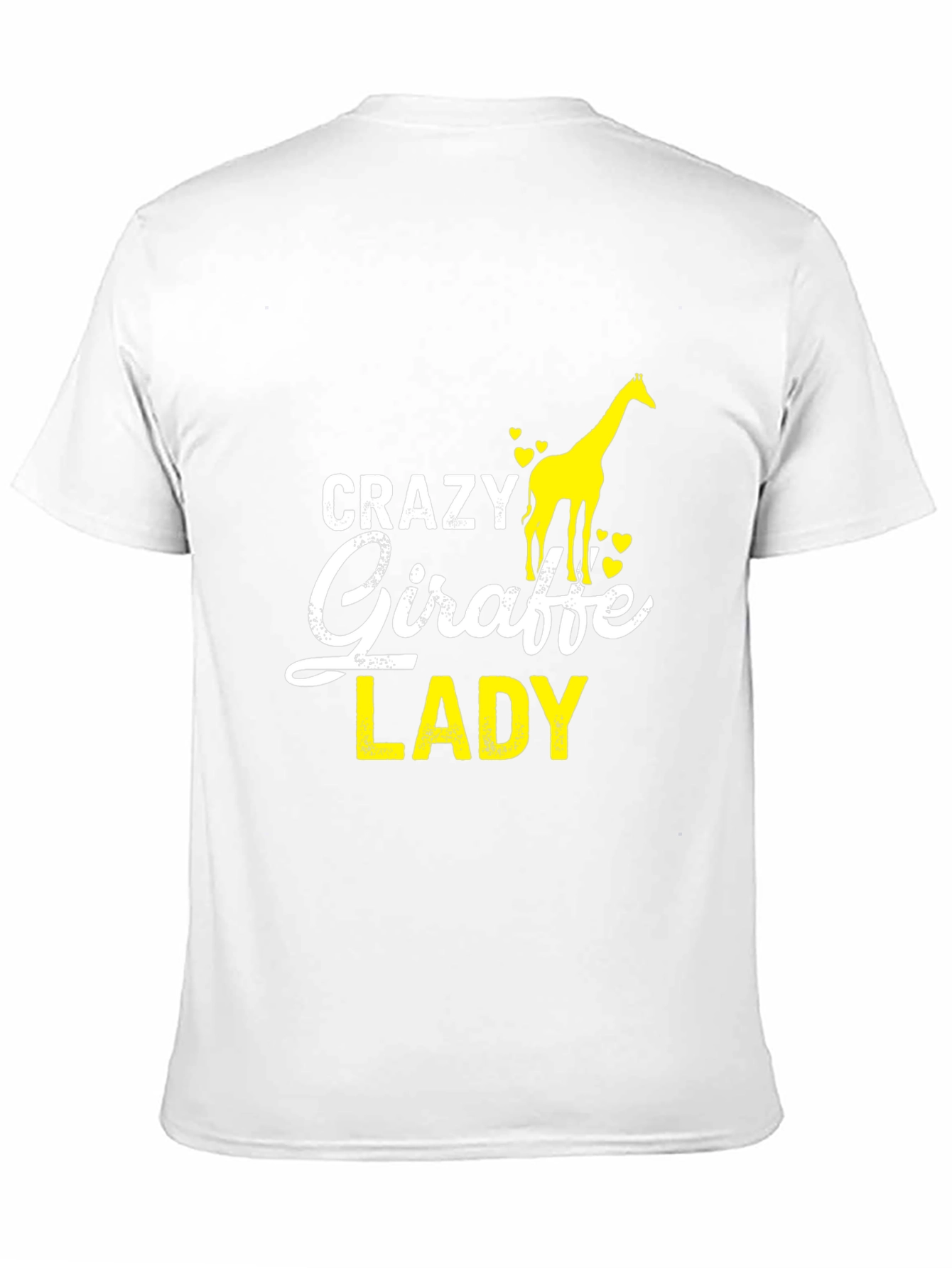 Black Crazy Giraffe Lady T-Shirt - Funny Animal Lover Tee view 11