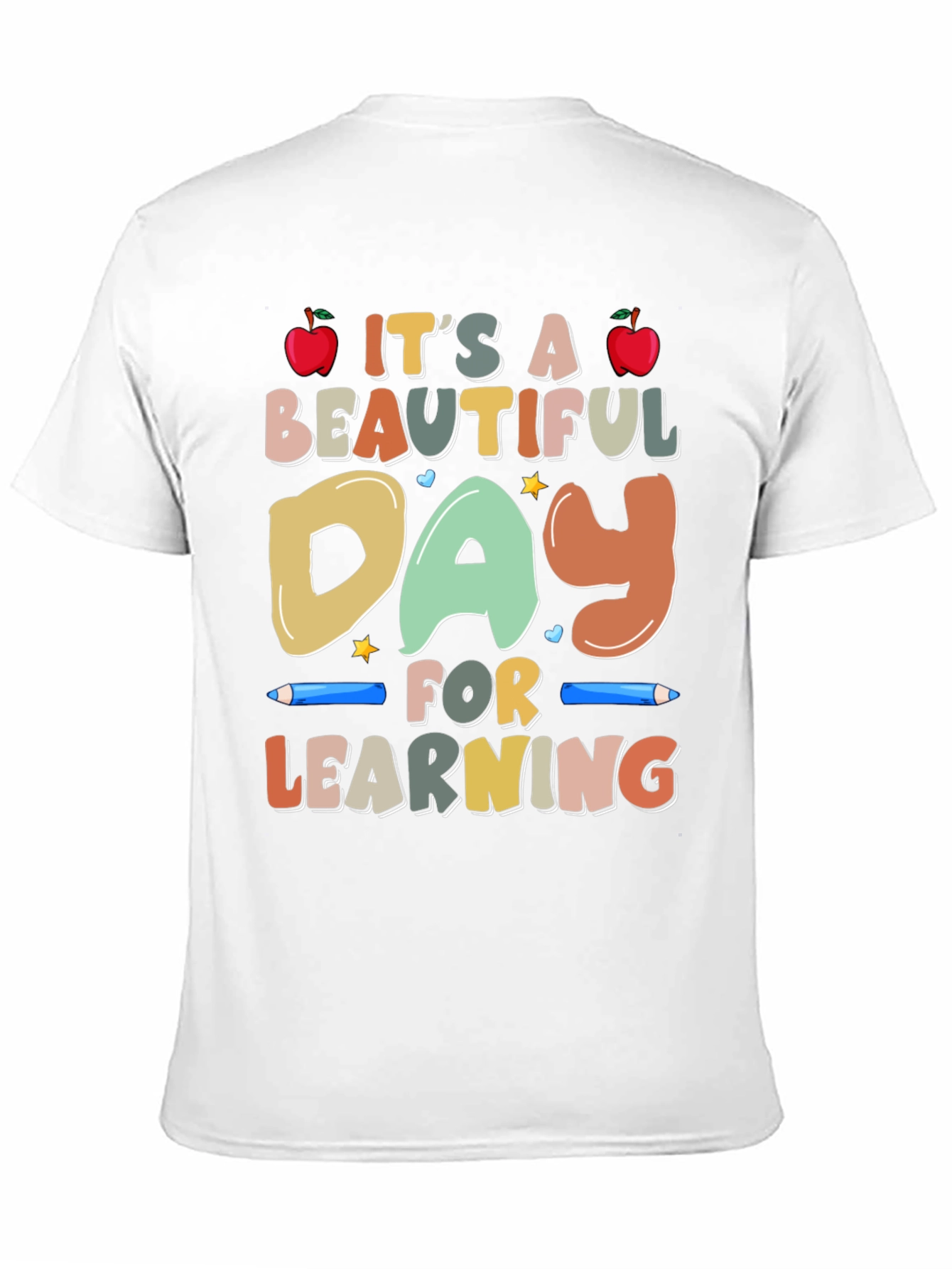 Black It's a Beautiful Day for Learning T-Shirt view 11