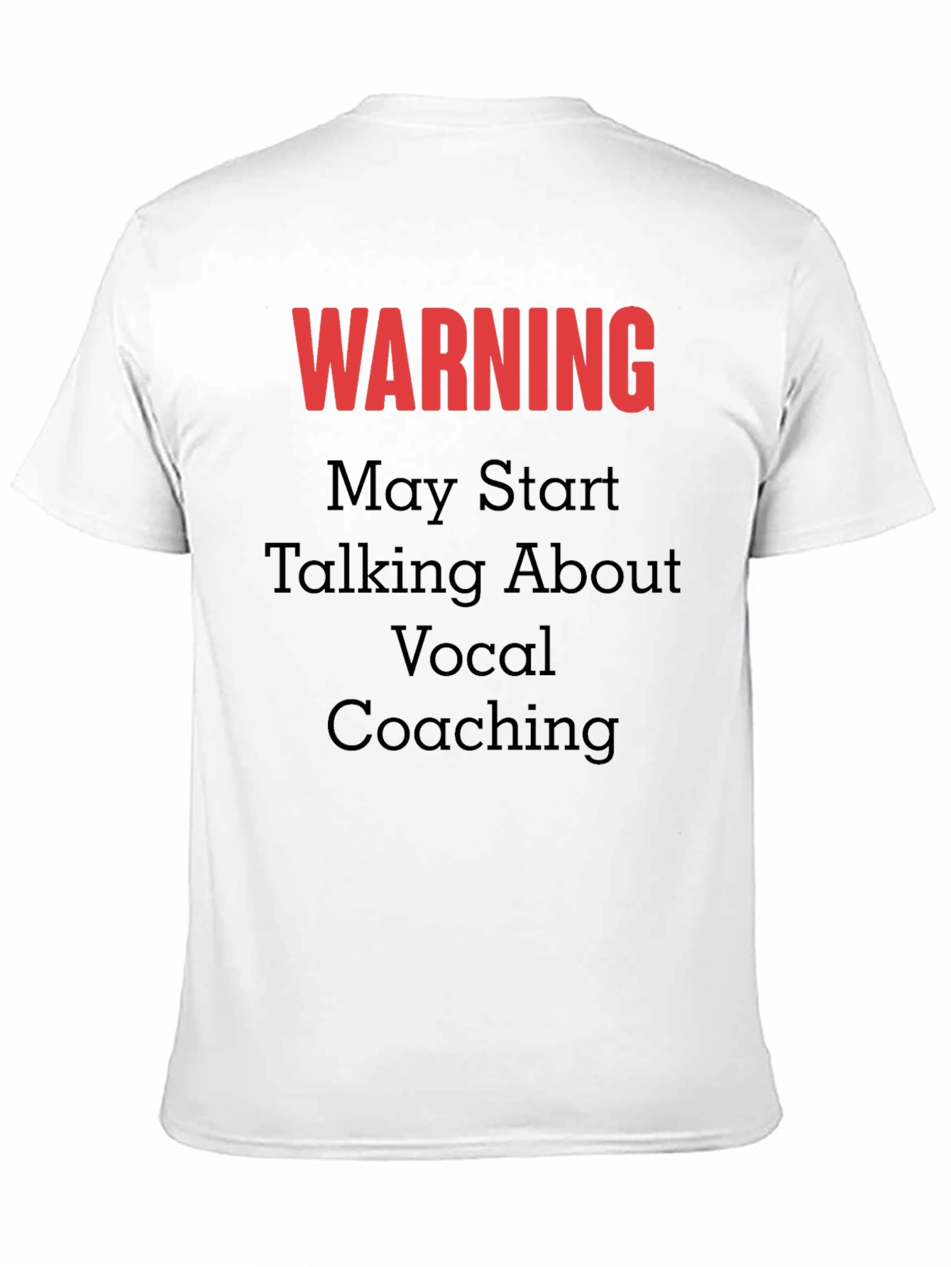 Black Warning Vocal Coaching T-Shirt view 11