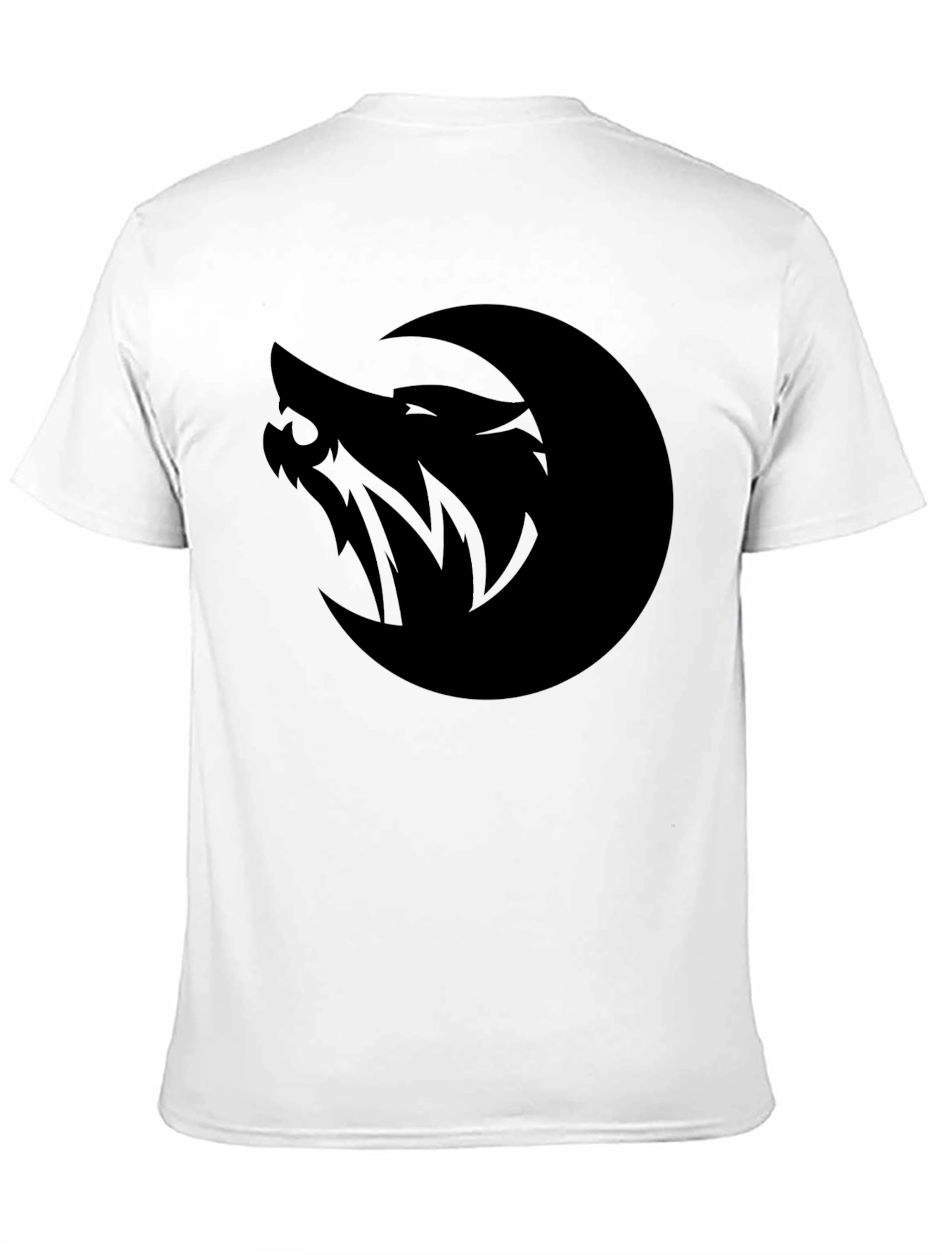 Black Wolf Moon Graphic Tee - Black Cotton T-Shirt view 11