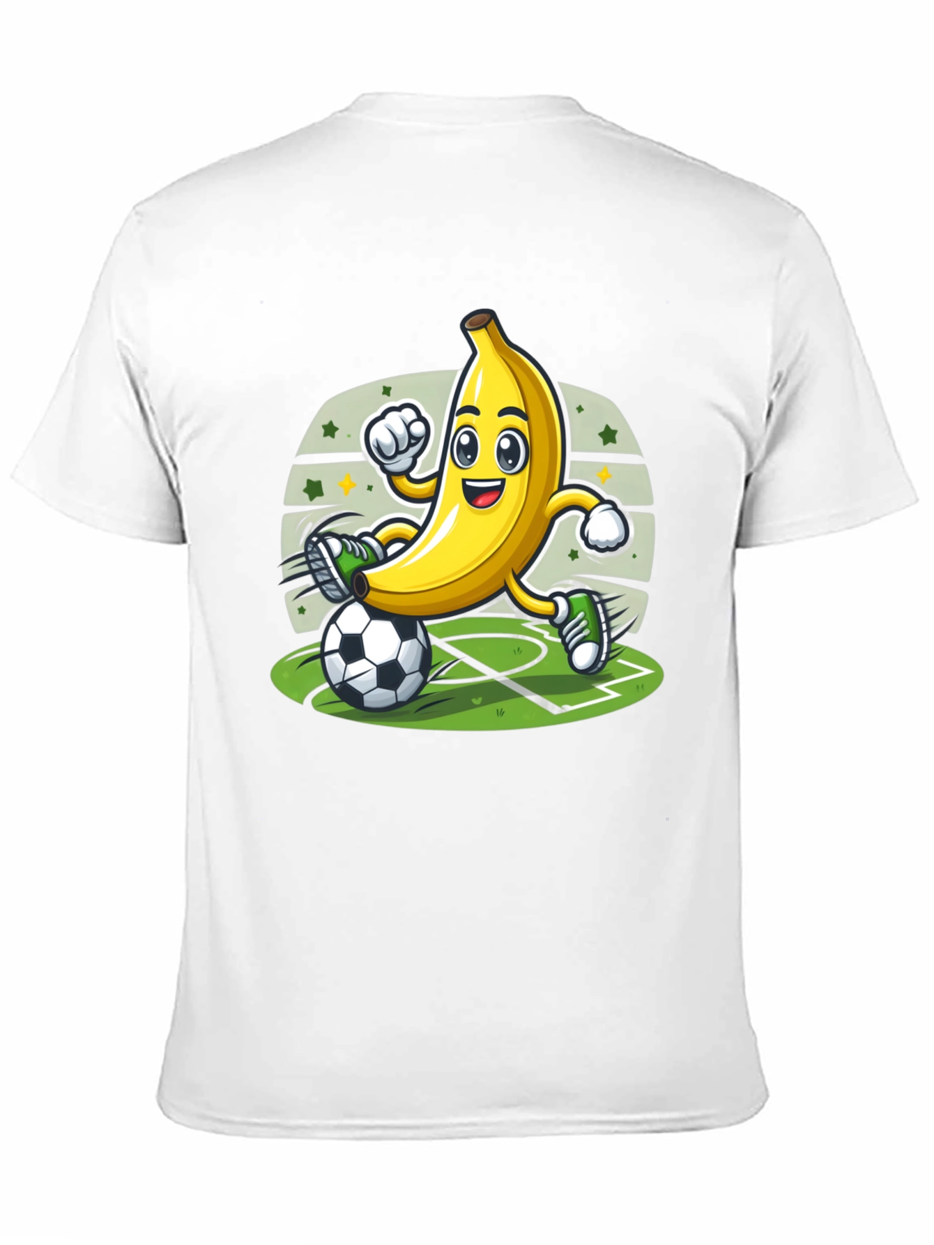 Black Funny Banana Soccer Player T-Shirt view 11