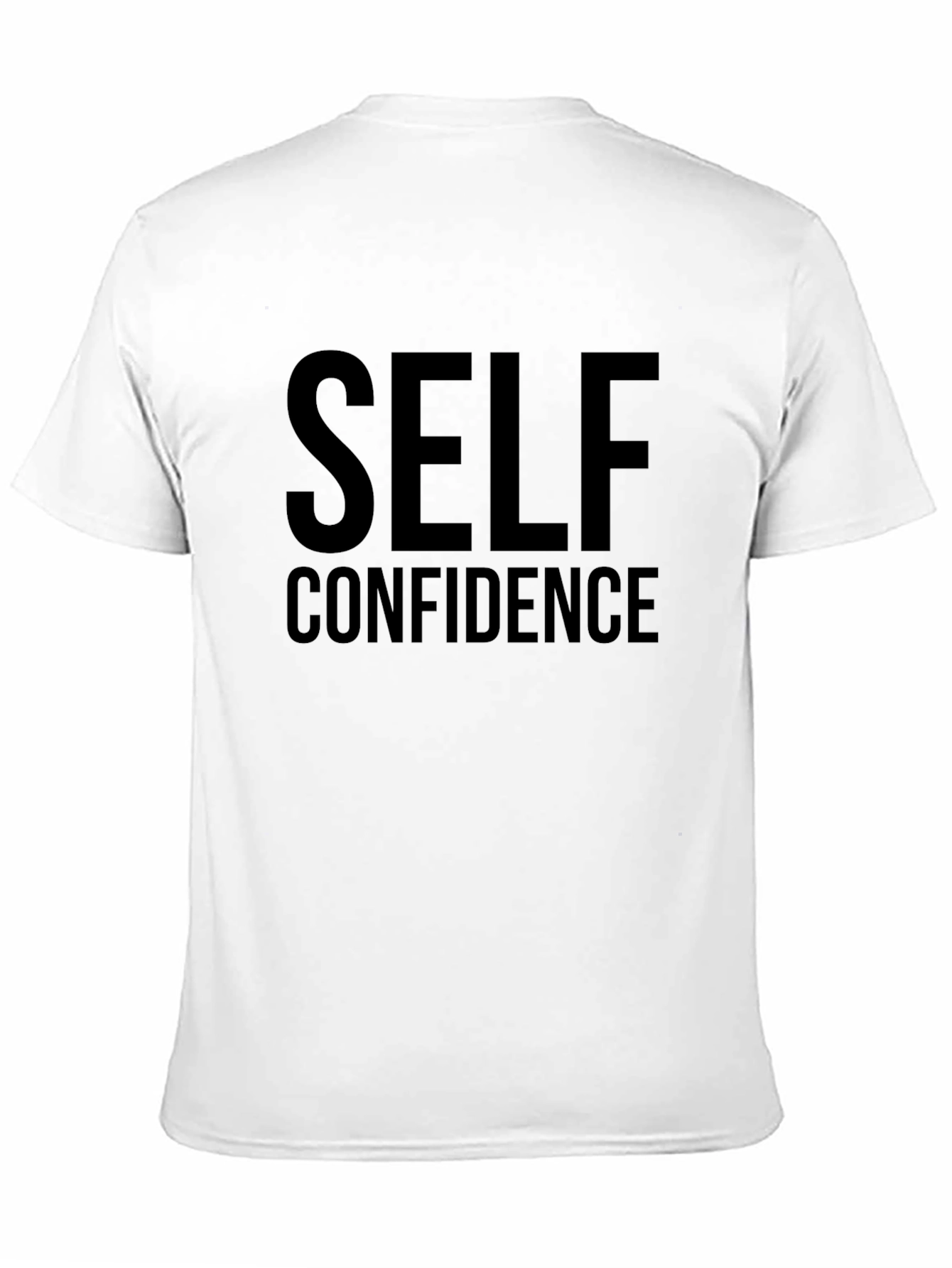 Black Self Confidence Graphic Tee - Black Cotton T-Shirt view 11