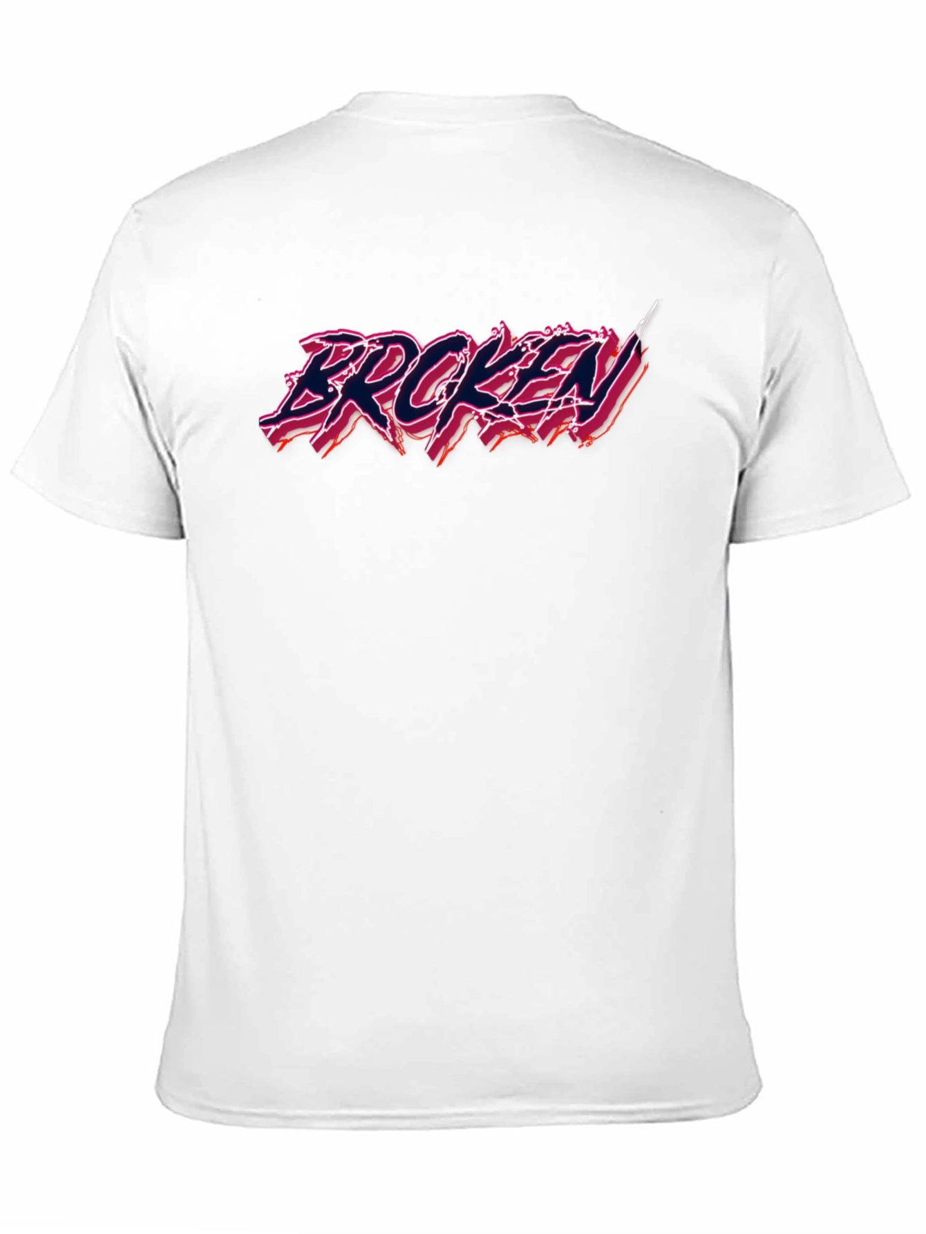 Black Broken Graphic Tee - Edgy Streetwear view 11