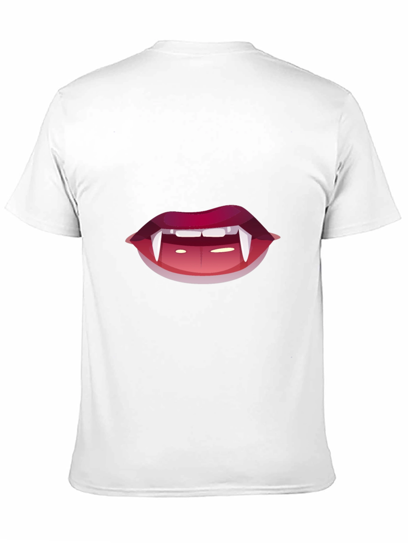 Black Vampire Lips Graphic Tee - Black Cotton T-Shirt view 11