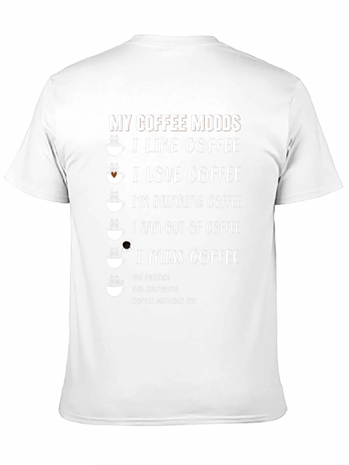 Black Coffee Moods Graphic T-Shirt view 11