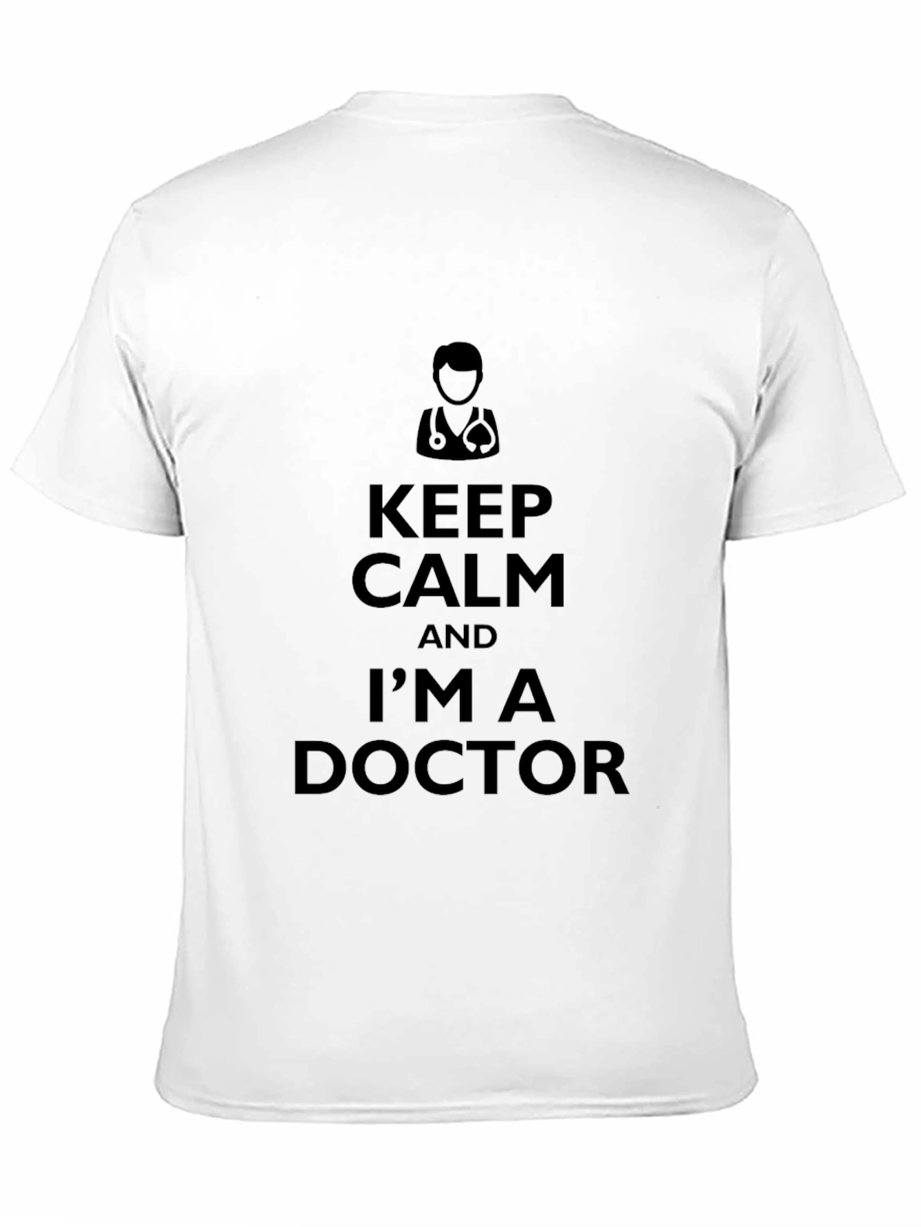 Black Keep Calm I'm a Doctor T-Shirt - Black view 11