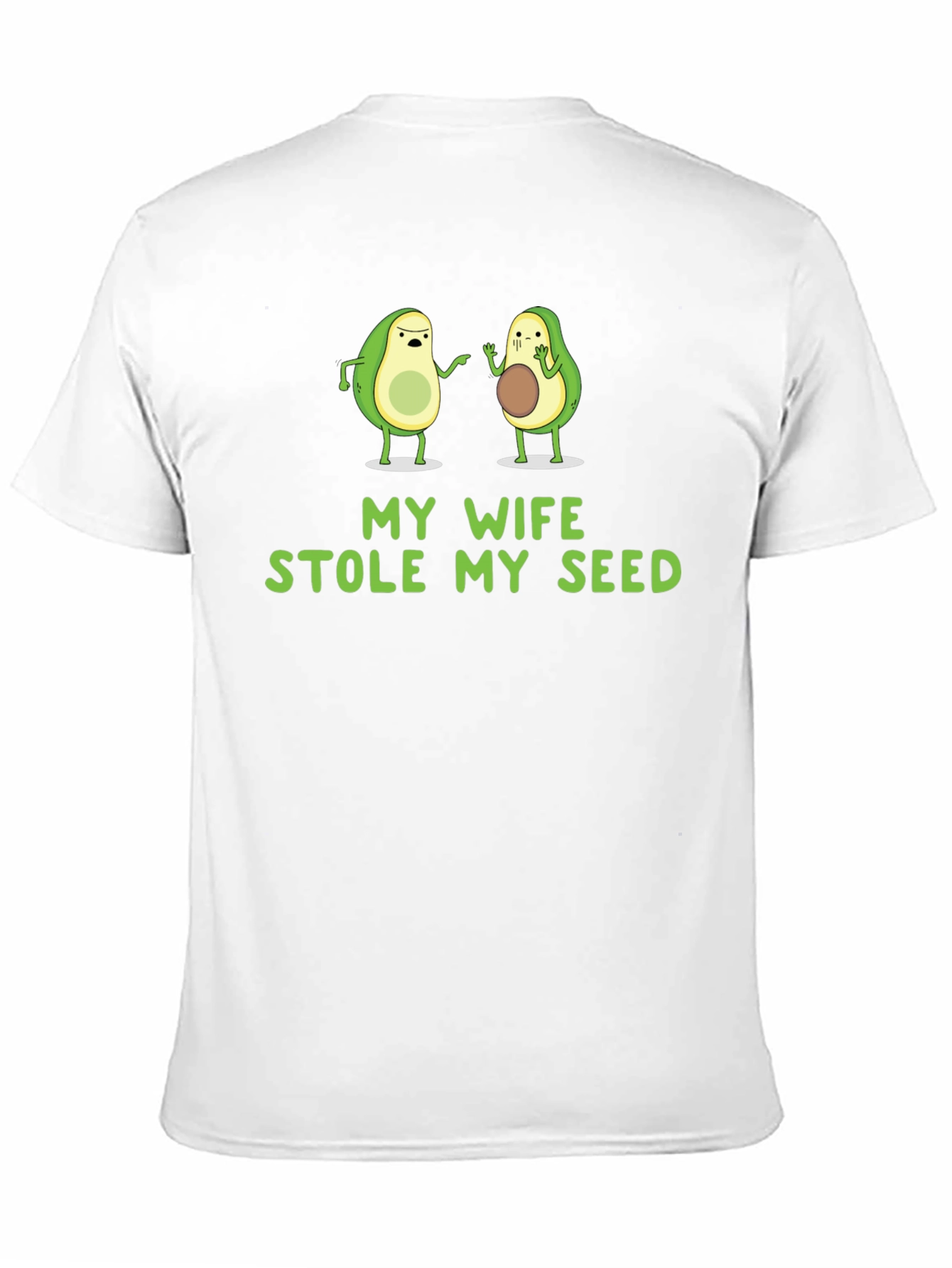 Black Funny Avocado T-Shirt - My Wife Stole My Seed view 11
