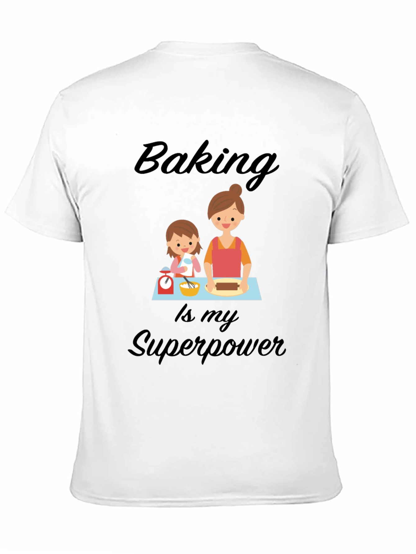 Black Baking is My Superpower Black T-Shirt view 11