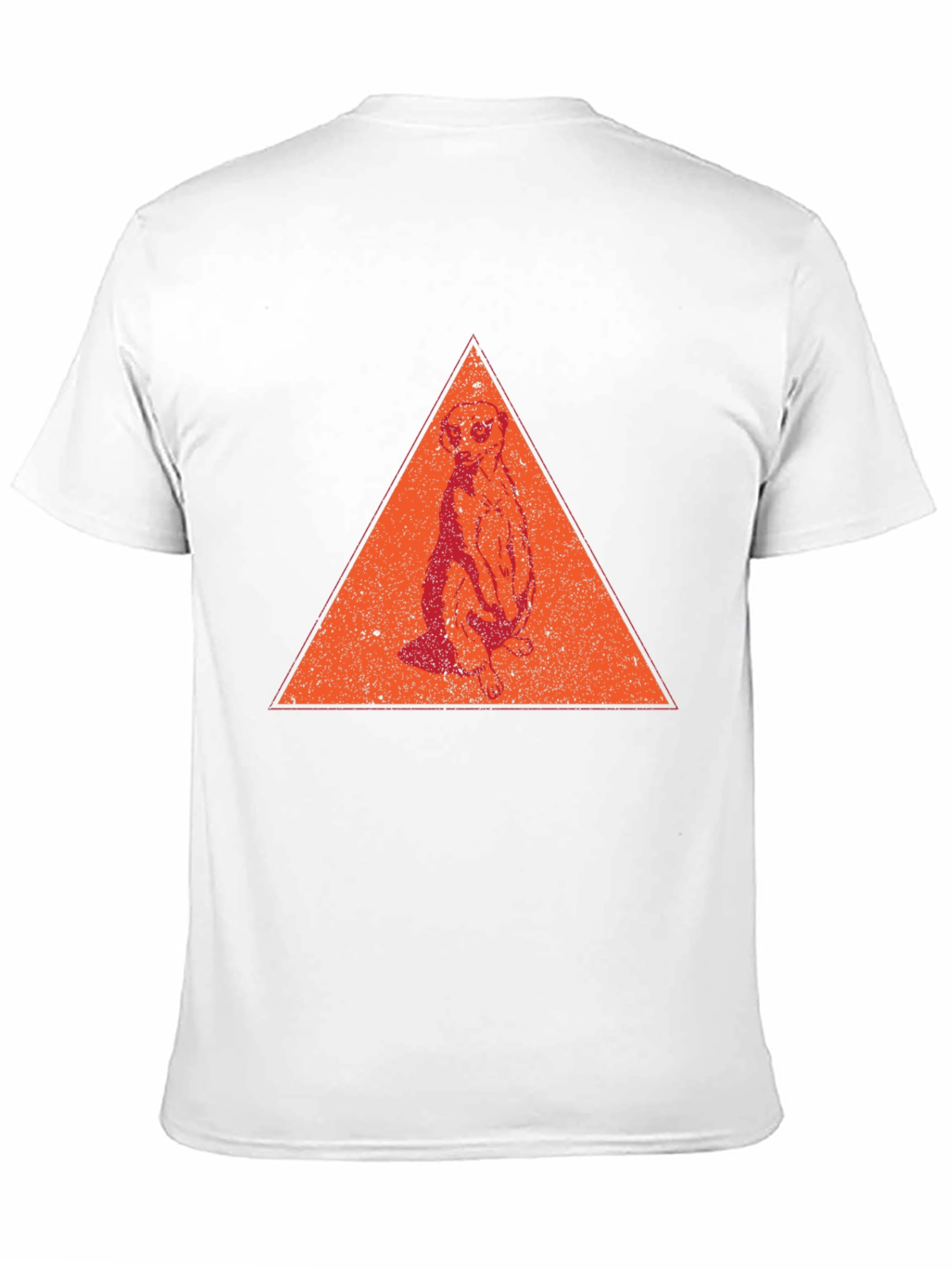 Black Meerkat Triangle Graphic Tee - Casual Black T-Shirt view 11