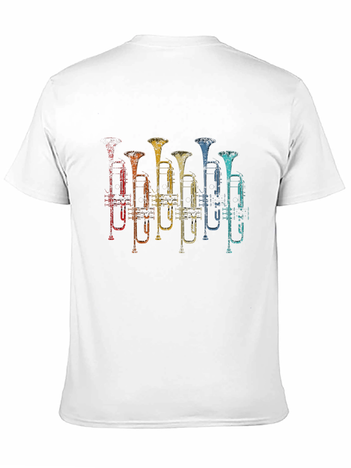 Black Retro Trumpet T-Shirt - Music Lover Tee view 11