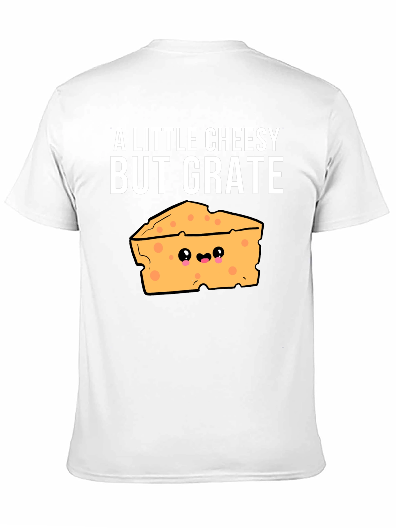Black Cheesy Pun T-Shirt - A Little Cheesy But Grate! view 11