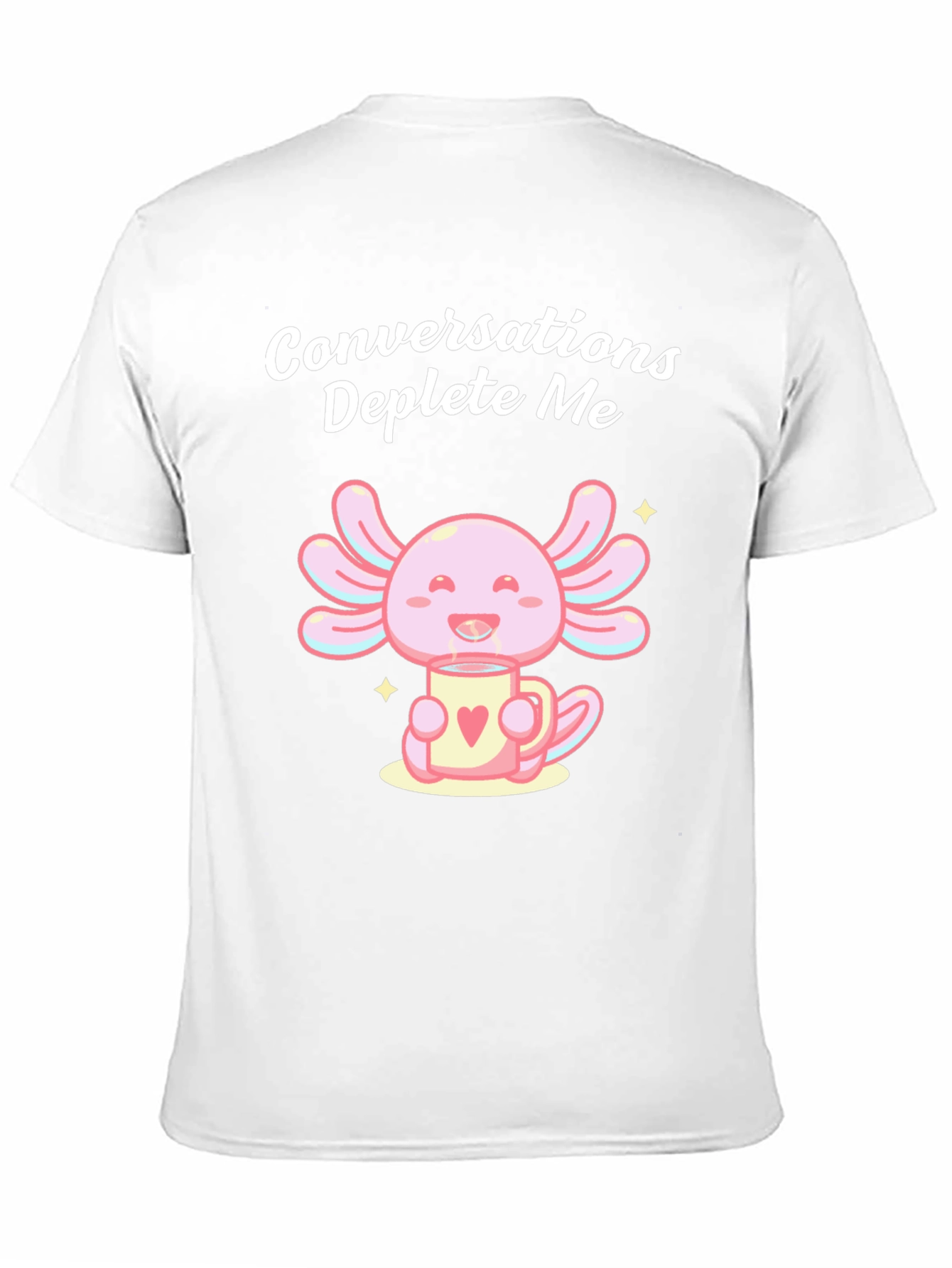 Black Conversations Deplete Me Axolotl T-Shirt view 11