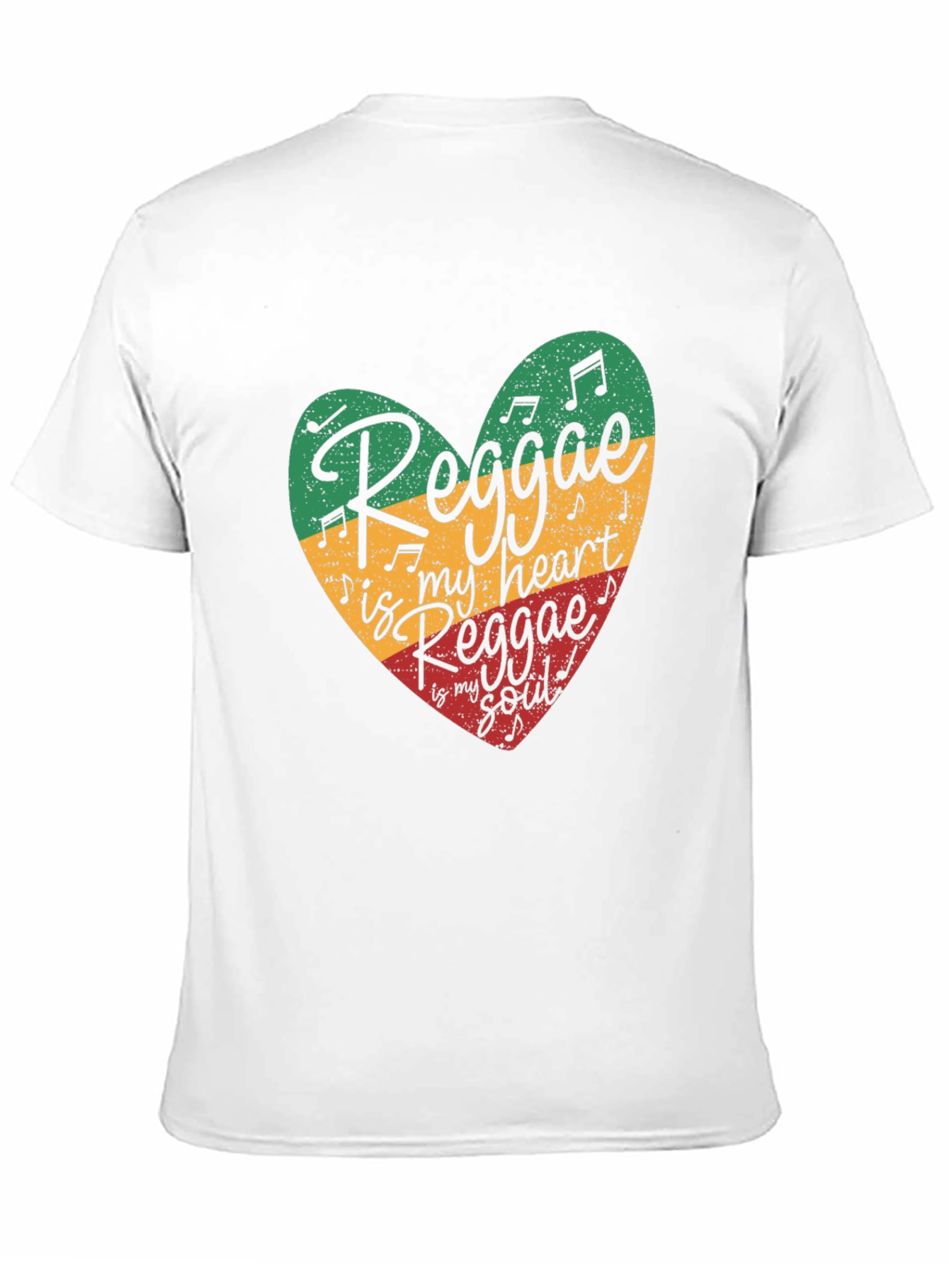 Black Reggae Heart T-Shirt - Music Lover Tee view 11
