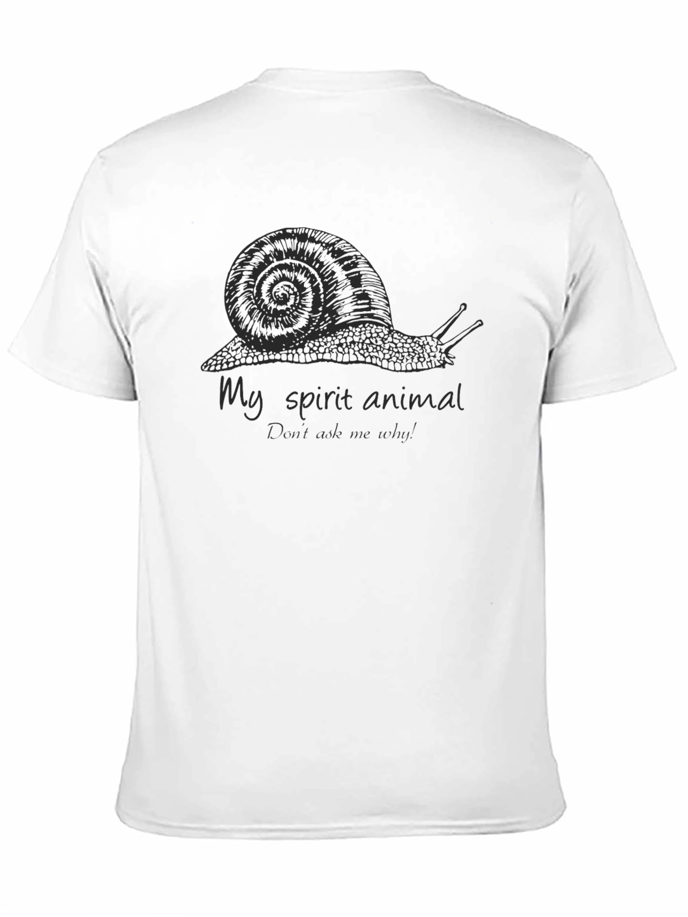 Black My Spirit Animal Snail T-Shirt - Relaxed Fit, Cotton Blend view 11