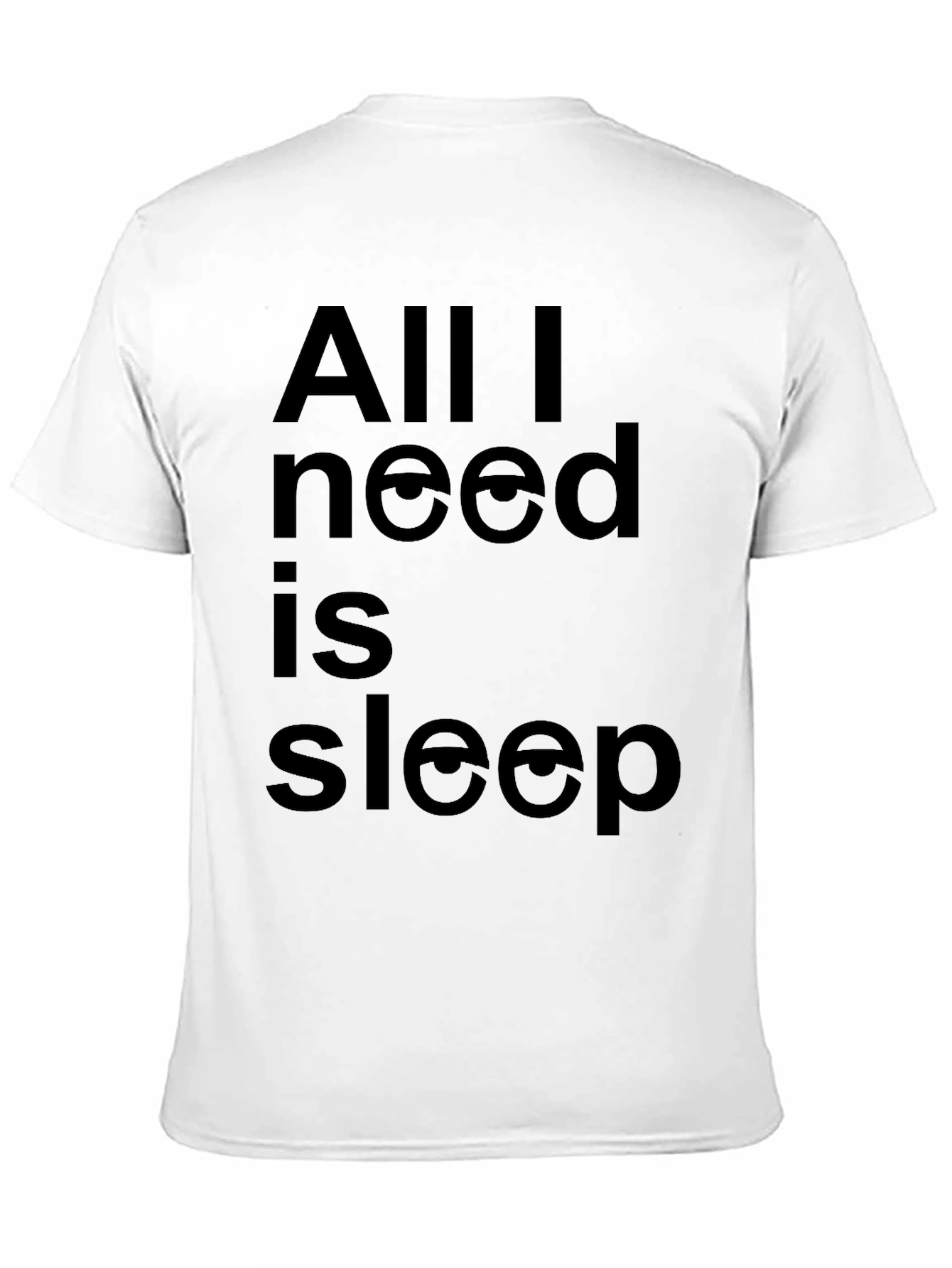 Black All I Need Is Sleep Funny Graphic Tee - Black T-Shirt view 11