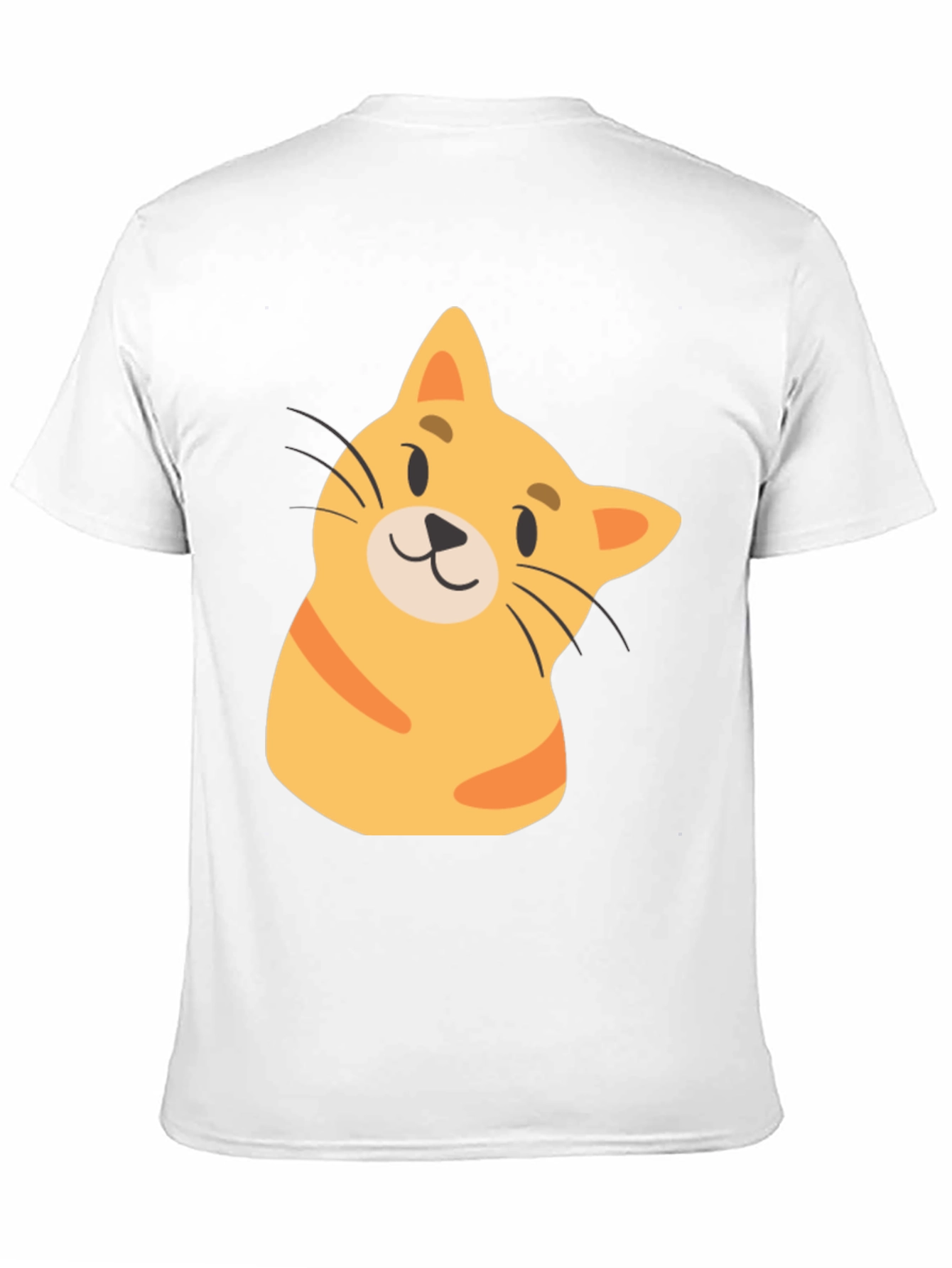 Black Cute Cartoon Cat Black T-Shirt view 11