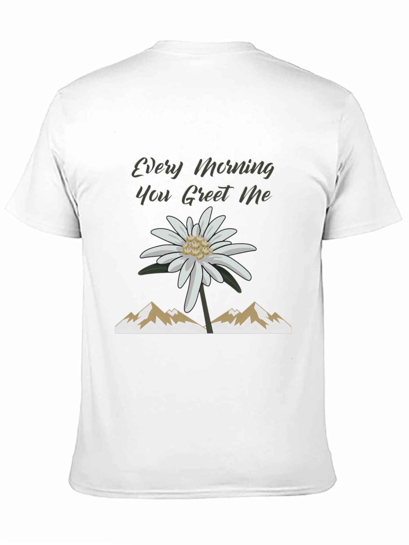 Black Every Morning Tee: Mountain Flower Graphic view 11