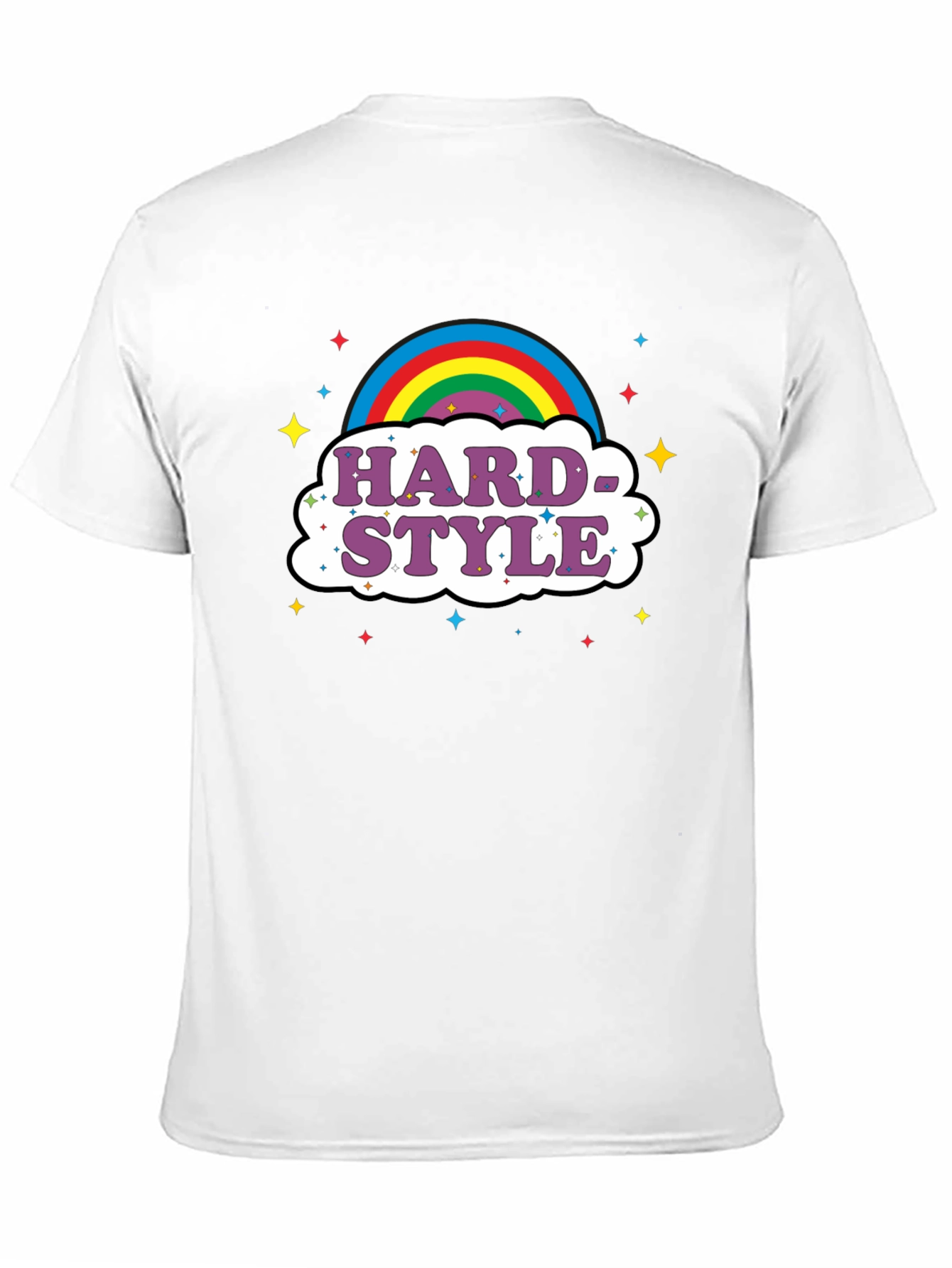 Black Hardstyle Rainbow Graphic Tee view 11