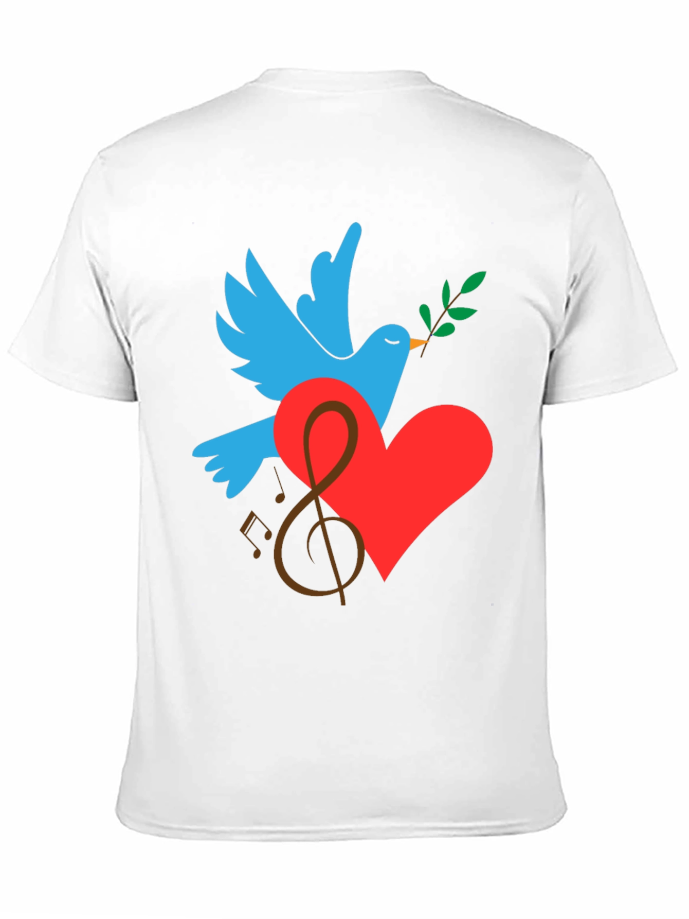 Black Peace Dove Graphic Print Black T-Shirt view 11