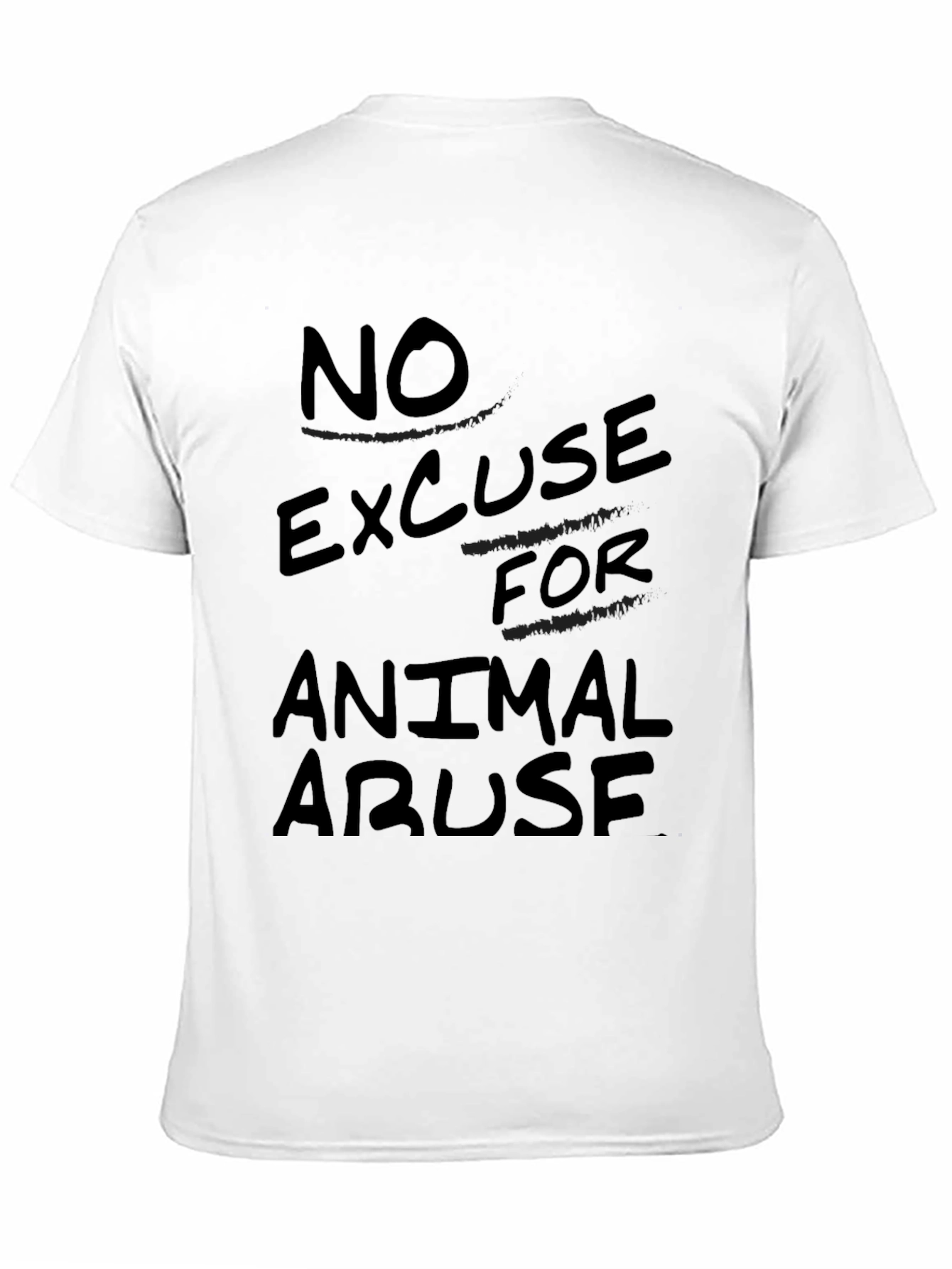 Black No Excuse for Animal Abuse Graphic Tee view 11