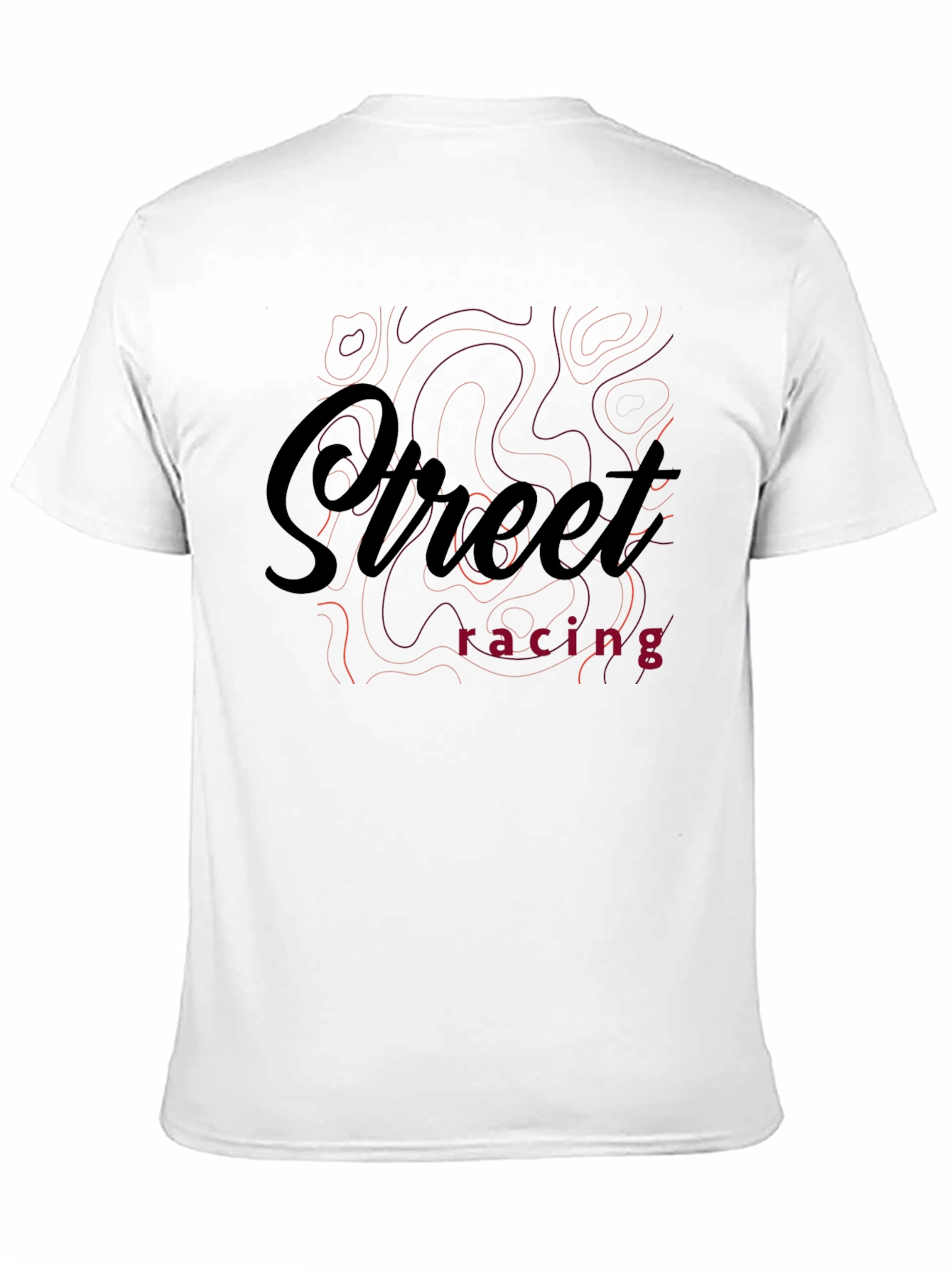 Black Street Racing Graphic Print Black T-Shirt view 11