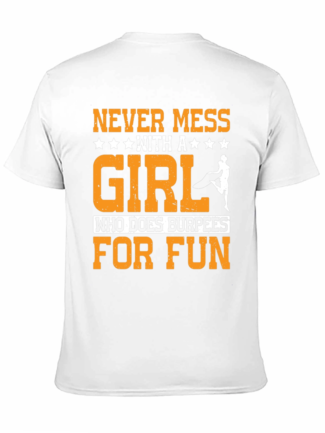 Black Never Mess with Burpees Girl T-Shirt view 11