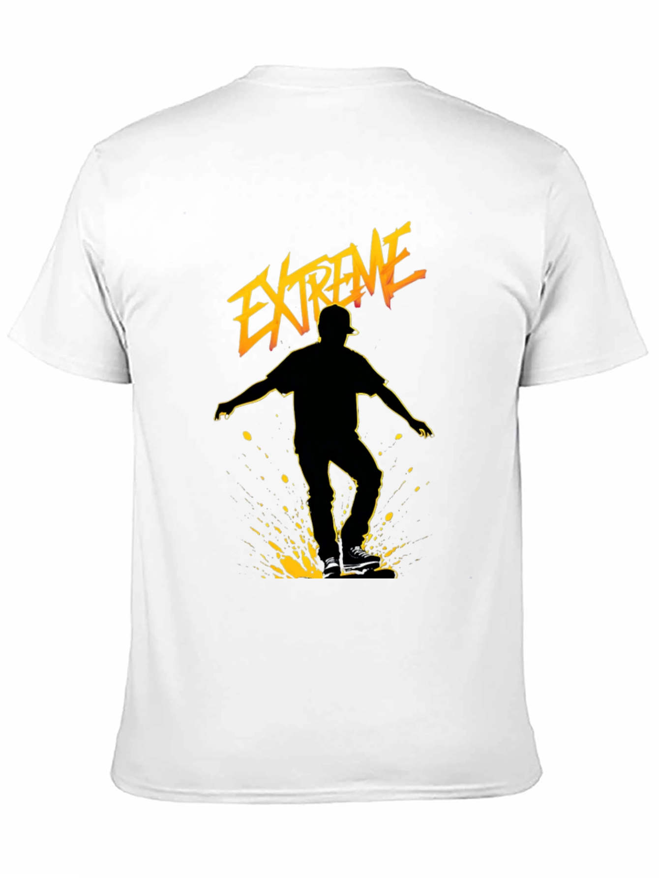 Black Extreme Skater Graphic Tee - Black Cotton Blend view 11