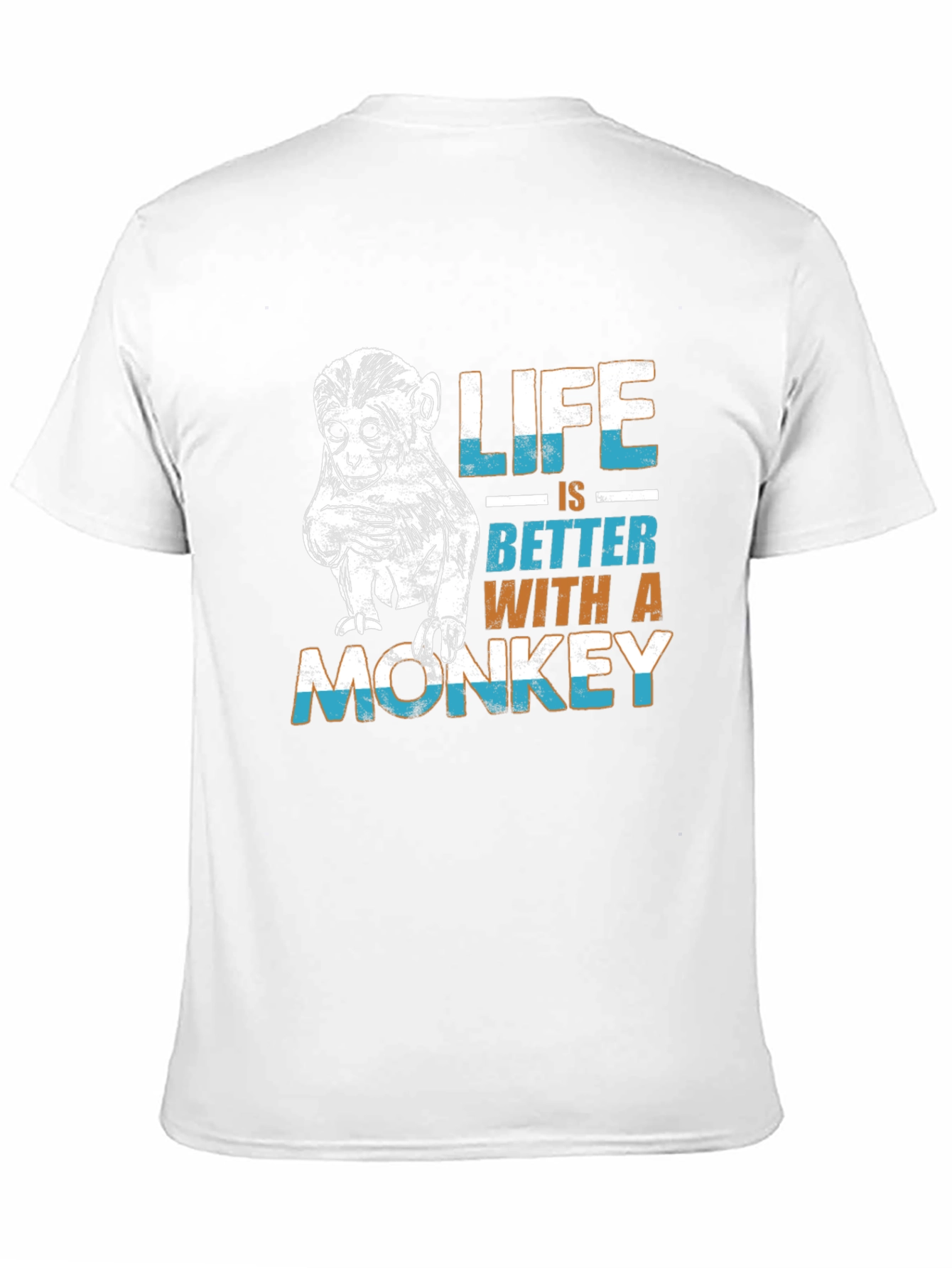 Black Life is Better Monkey Graphic Tee view 11