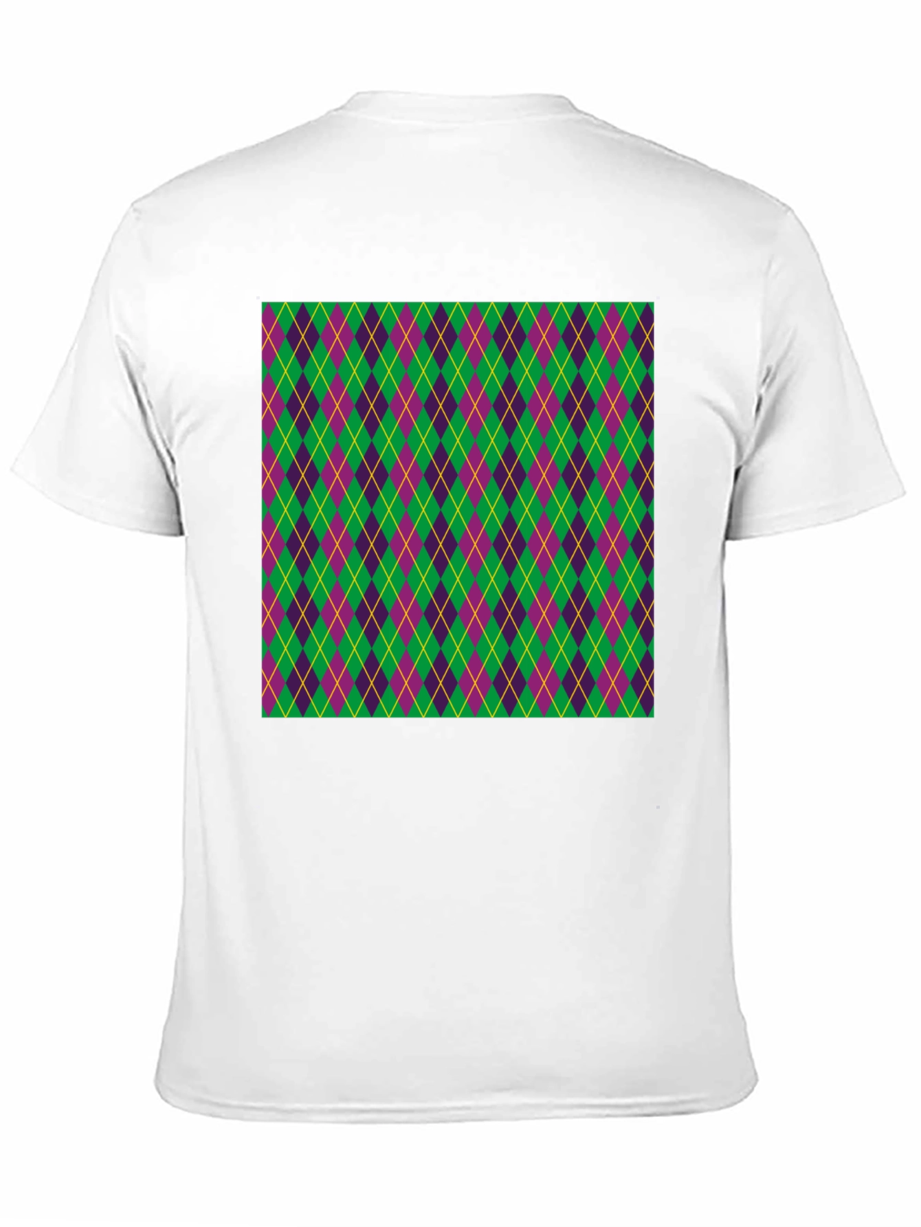Black Mardi Gras Argyle T-Shirt, Festival Fashion view 11