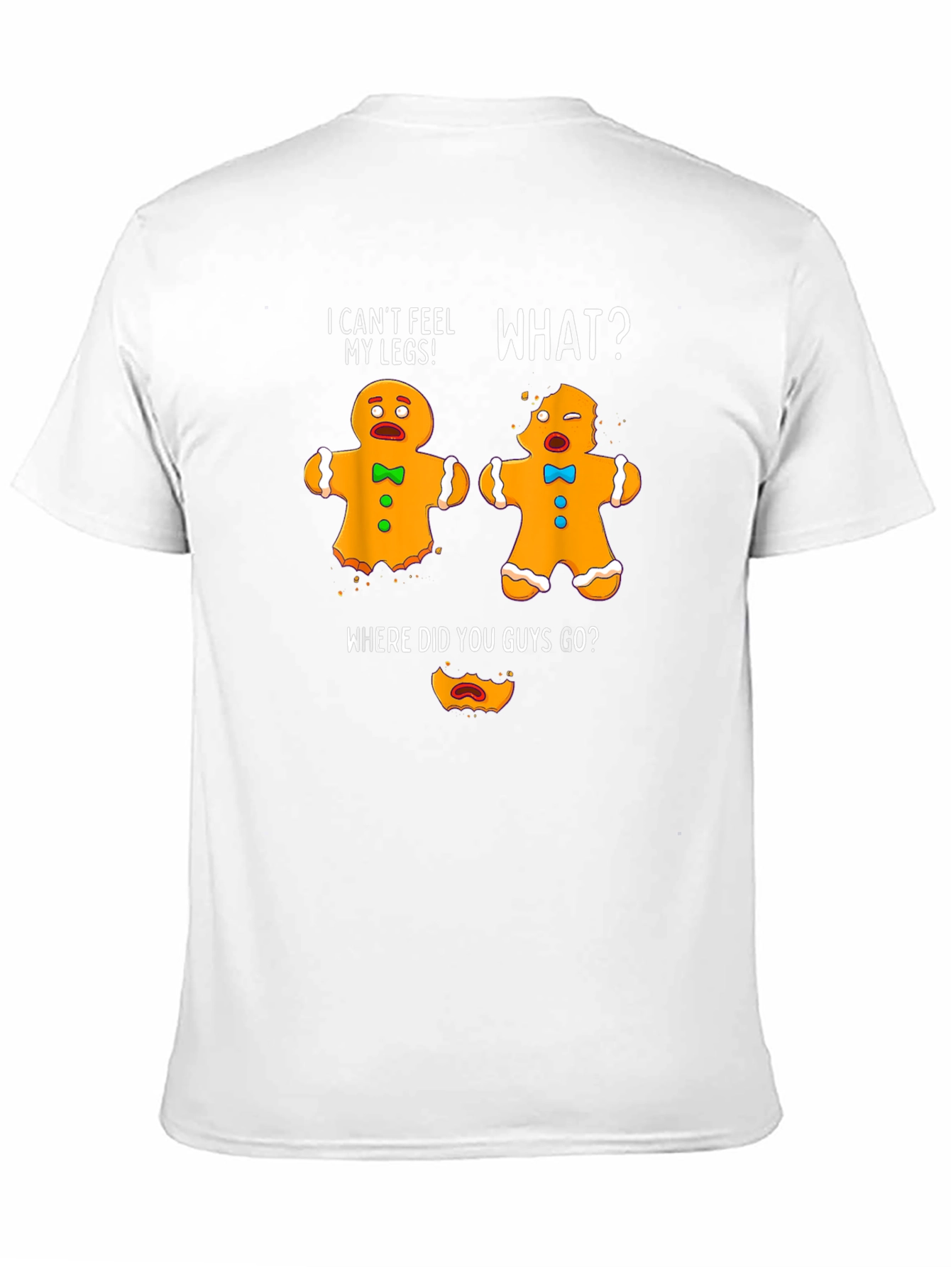 Black Funny Gingerbread Men T-Shirt - I Can't Feel My Legs! view 11