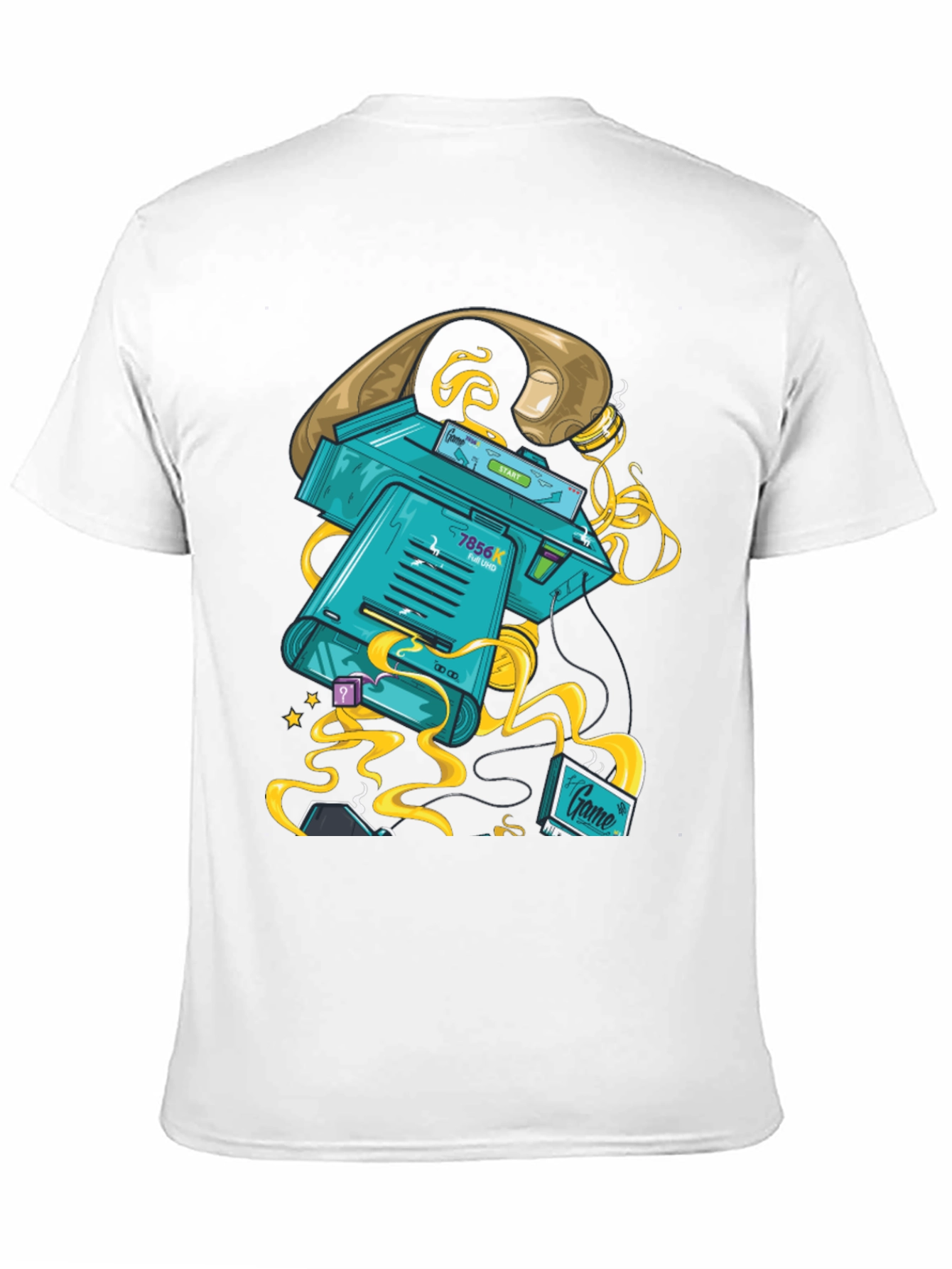 Black Retro Gaming T-Shirt view 11