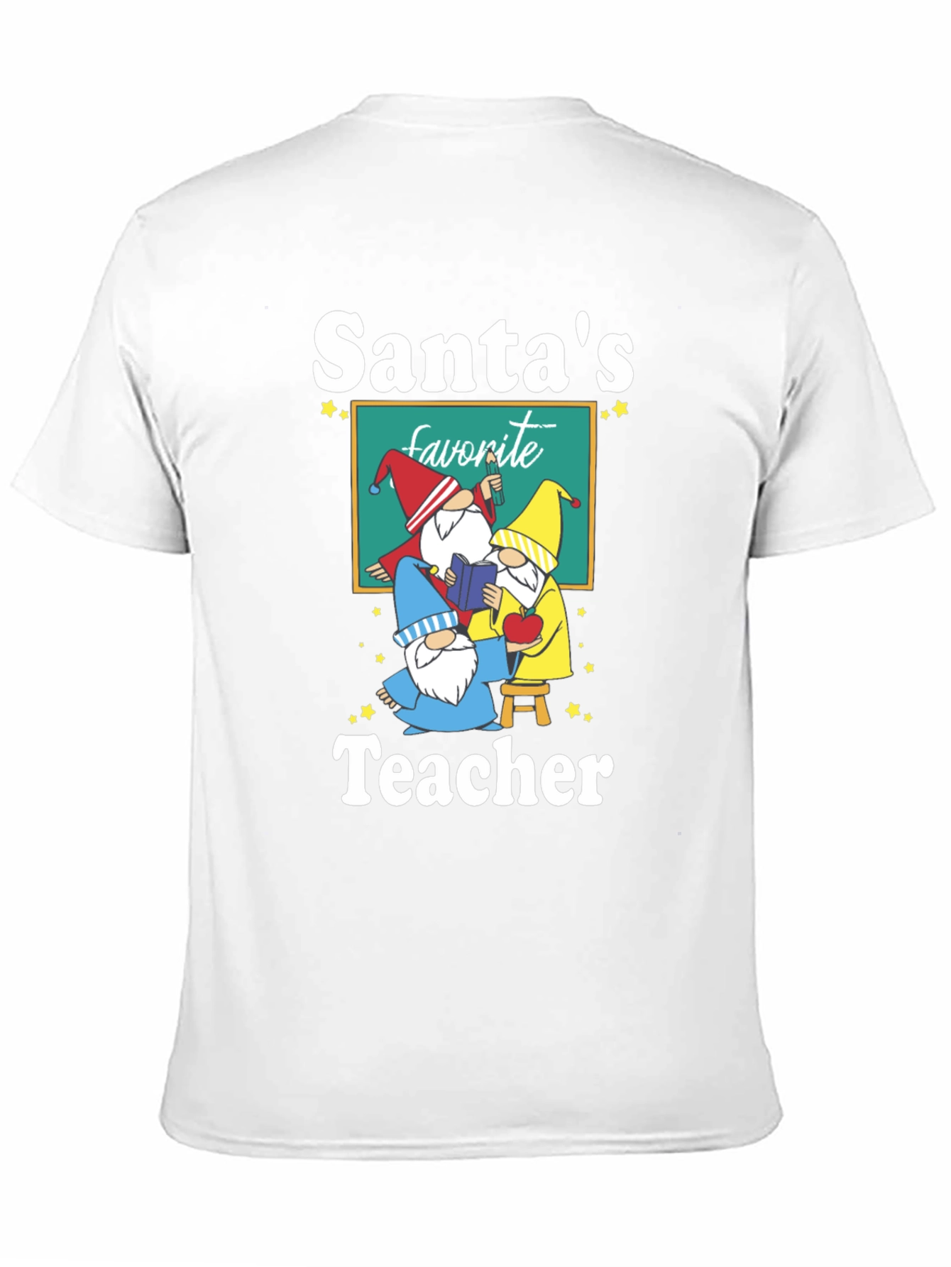 Black Santa's Favorite Teacher T-Shirt view 11
