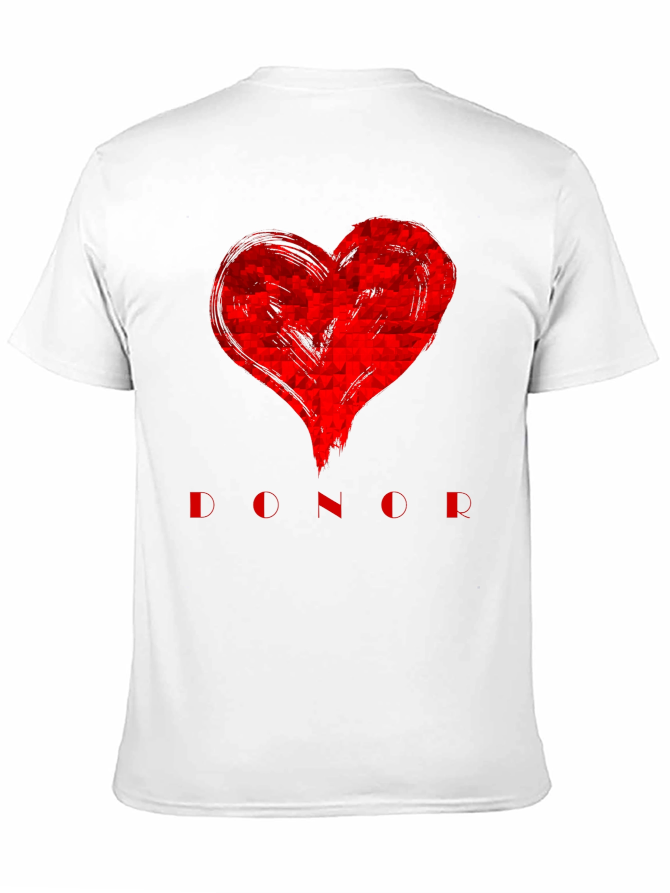 Black Red Heart Donor Graphic Tee - Unisex view 11