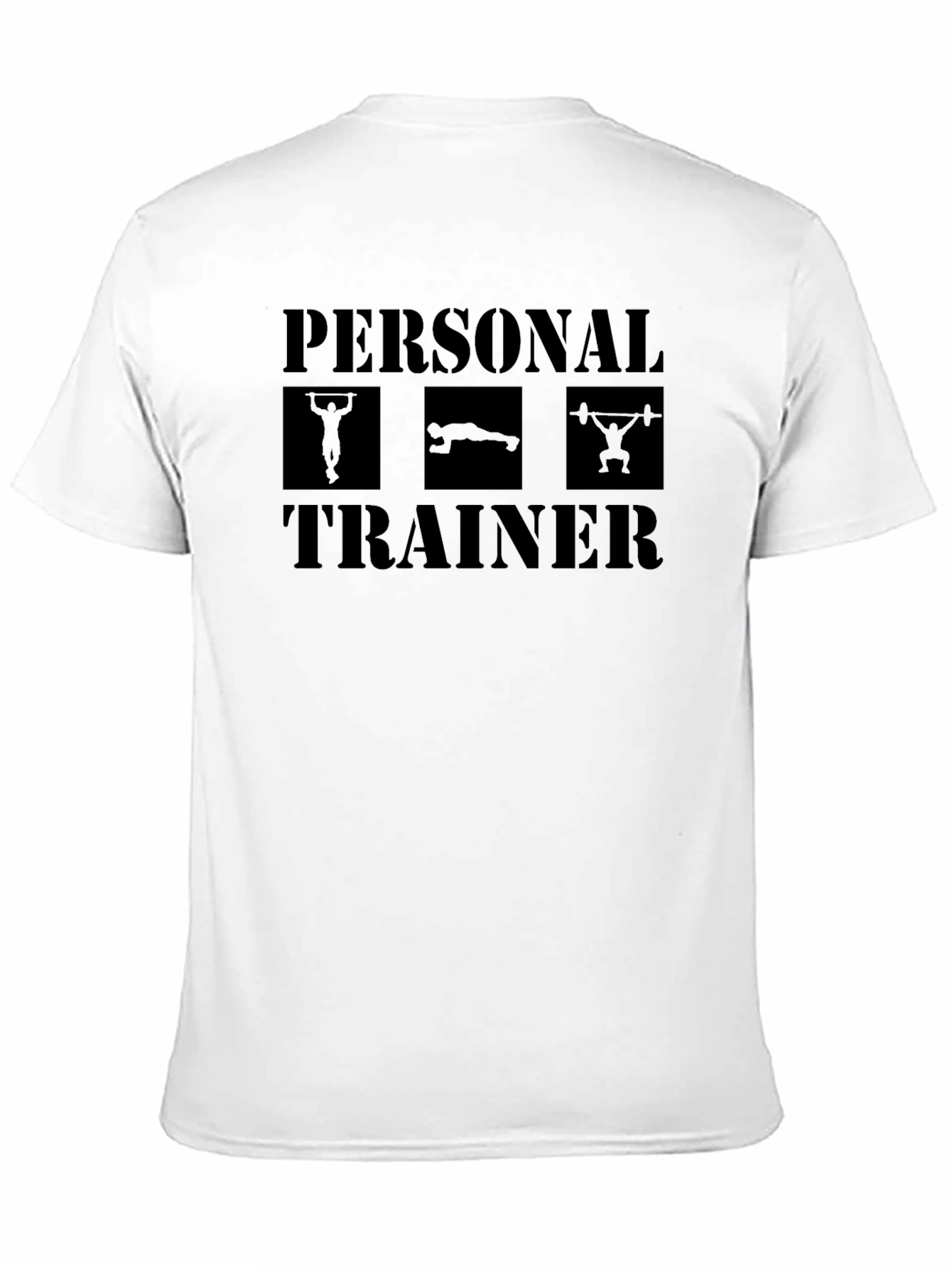 Black Personal Trainer Black T-Shirt - Gym Workout Apparel view 11