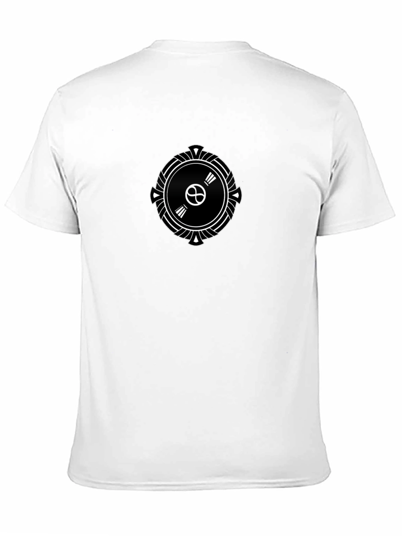 Black Geometric Symbol Black Tee view 11