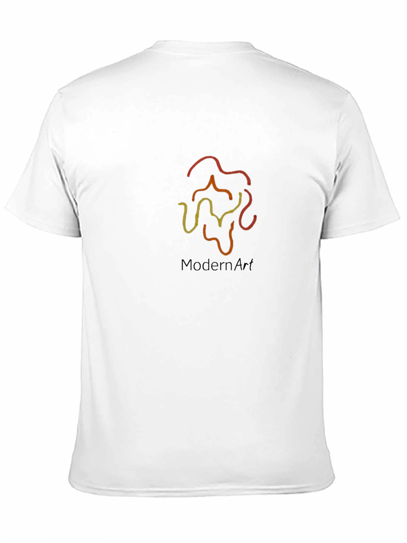 Black Modern Art Graphic Print Black T-Shirt view 11