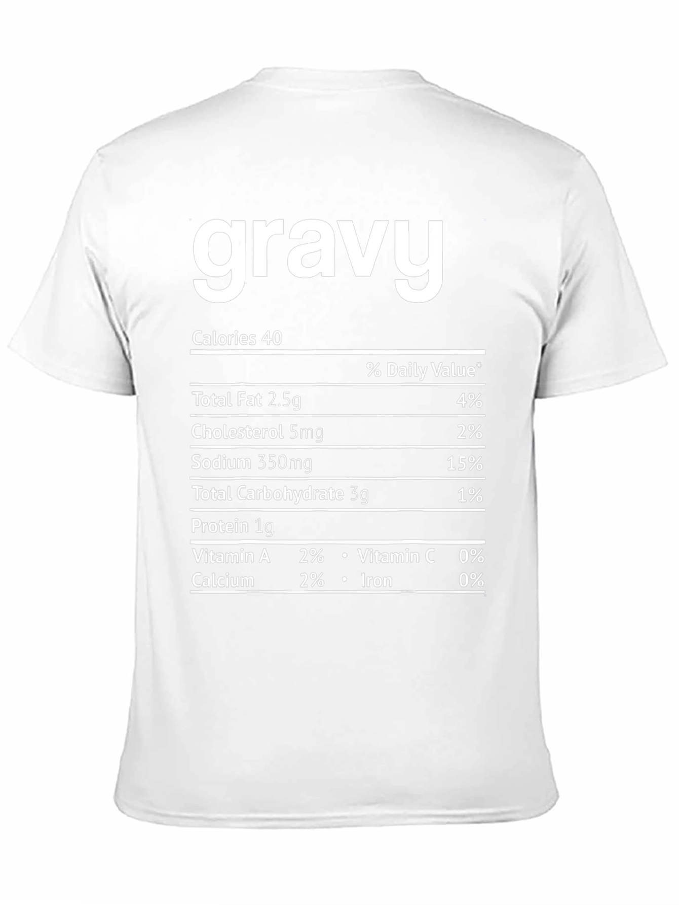 Black Funny Gravy Nutrition Facts T-Shirt, Thanksgiving Tee view 11