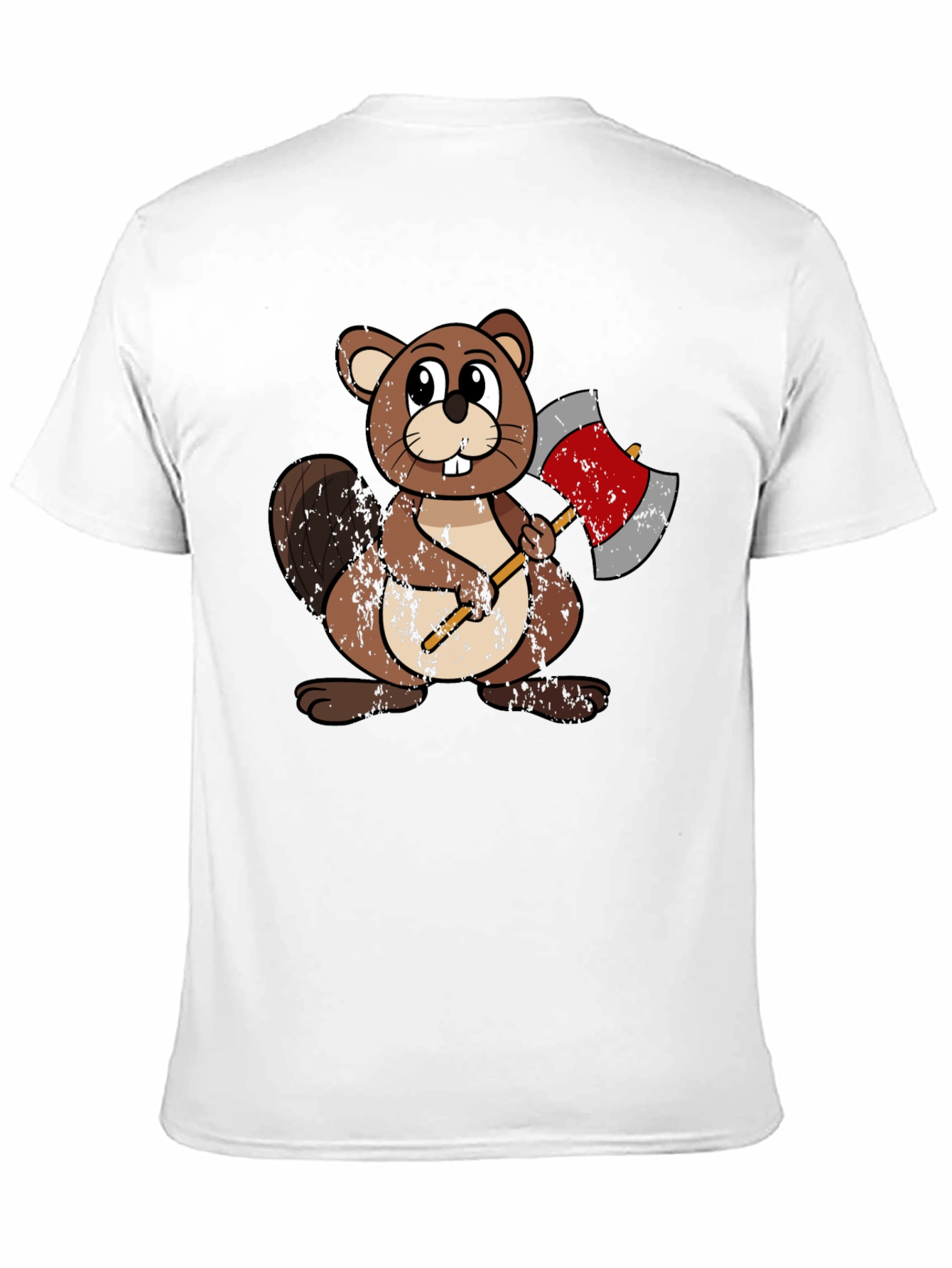 Black Beaver with Axe Graphic T-Shirt view 11