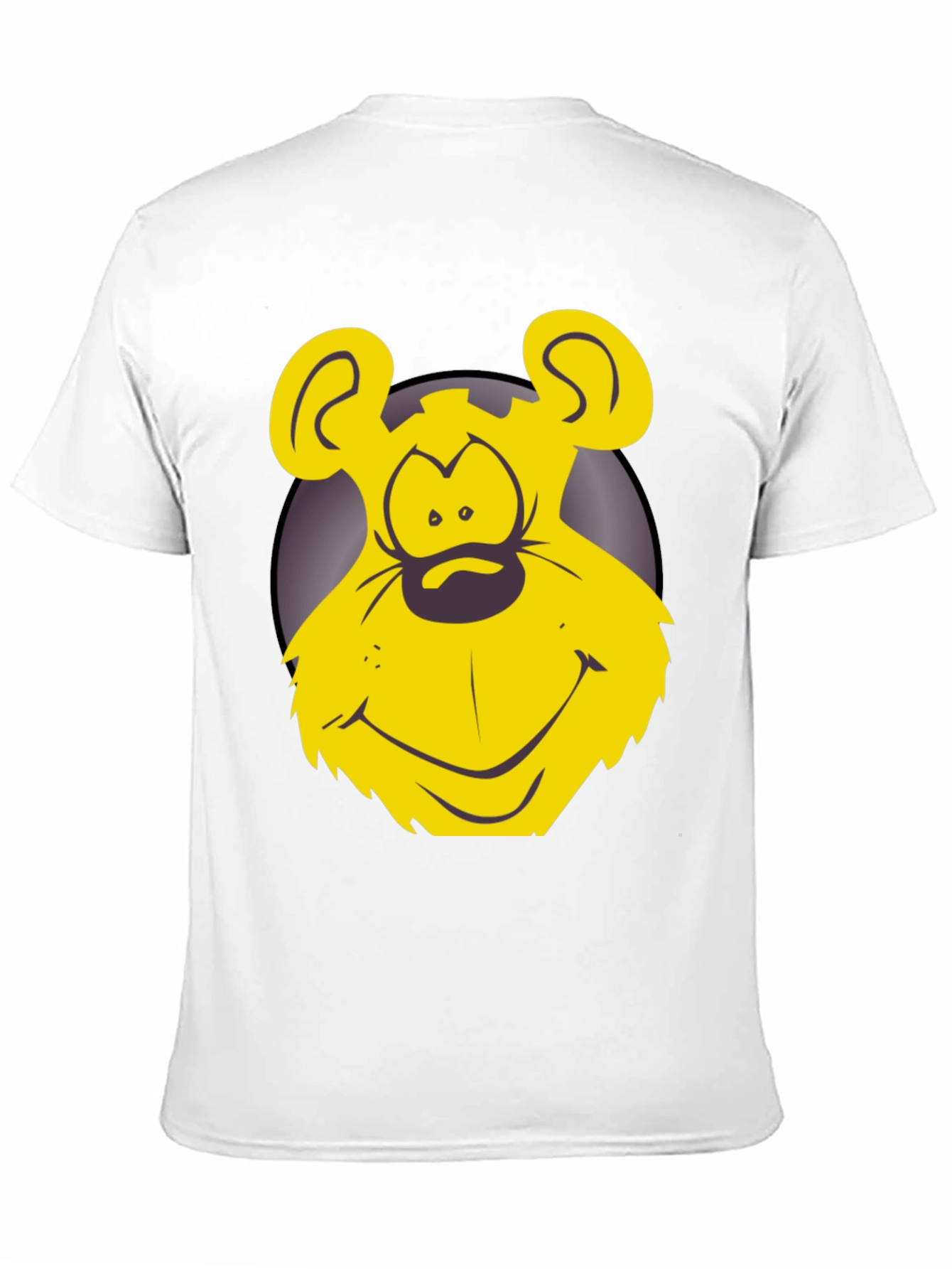 Black Funny Yellow Cartoon Bear Graphic T-Shirt view 11