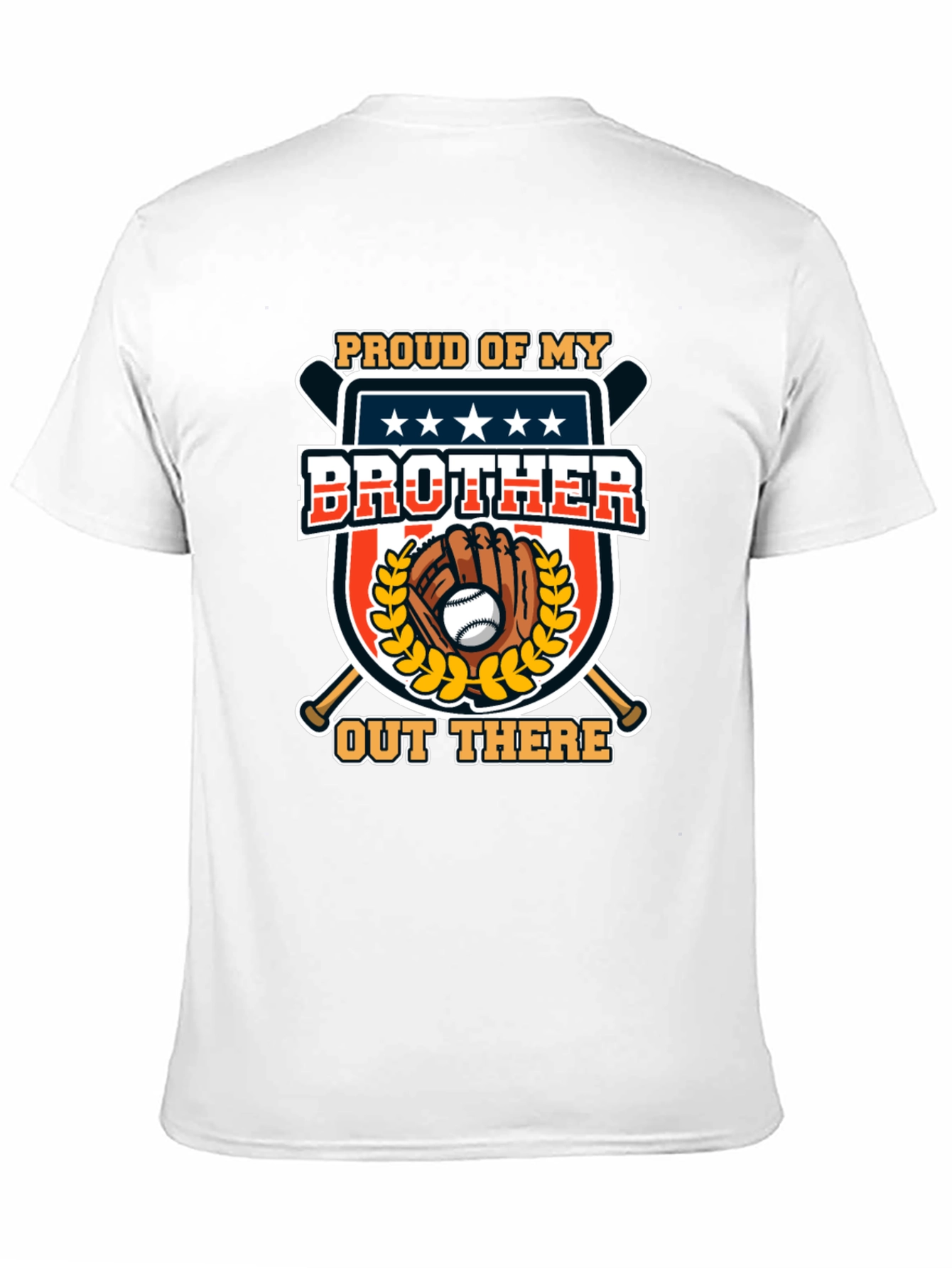 Black Proud Brother Baseball T-Shirt view 11