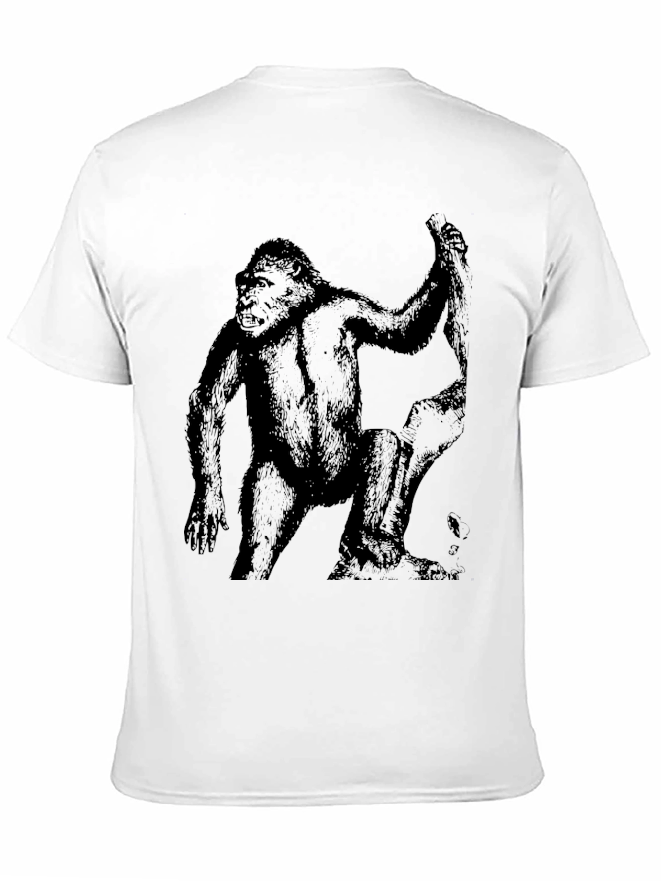 Black Gorilla Graphic Tee - Classic Black Cotton Shirt view 11