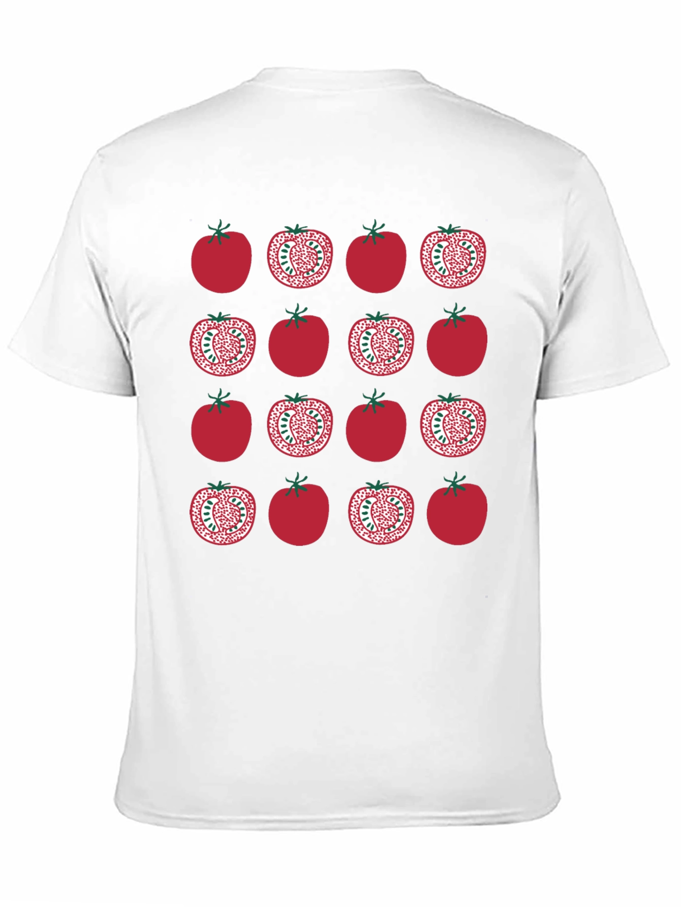 Black Tomato Pattern Black T-Shirt view 11