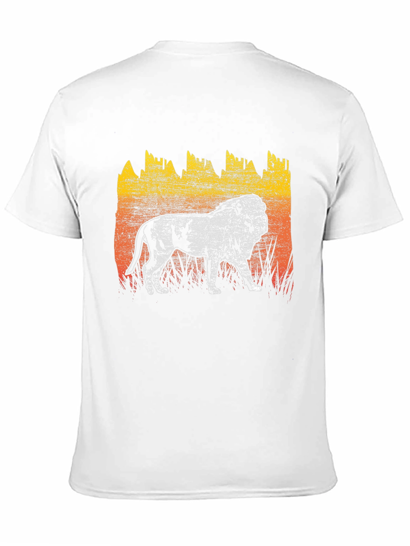 Black Lion Graphic Tee - Distressed Print Men's T-Shirt view 11